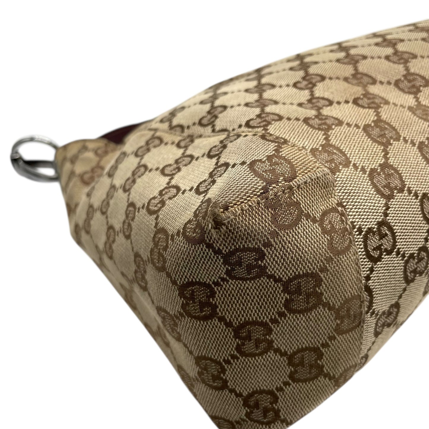 グッチ GUCCI GGキャンバス ハンドバッグ ワンショルダー レザー 本革 キャンバス 茶 ブラウン ボルドー シルバー金具 レディース ヴィンテージ クラシック エレガント 上品 お出かけ デイリー 通勤 通学 希少 オシャレ カバン B1