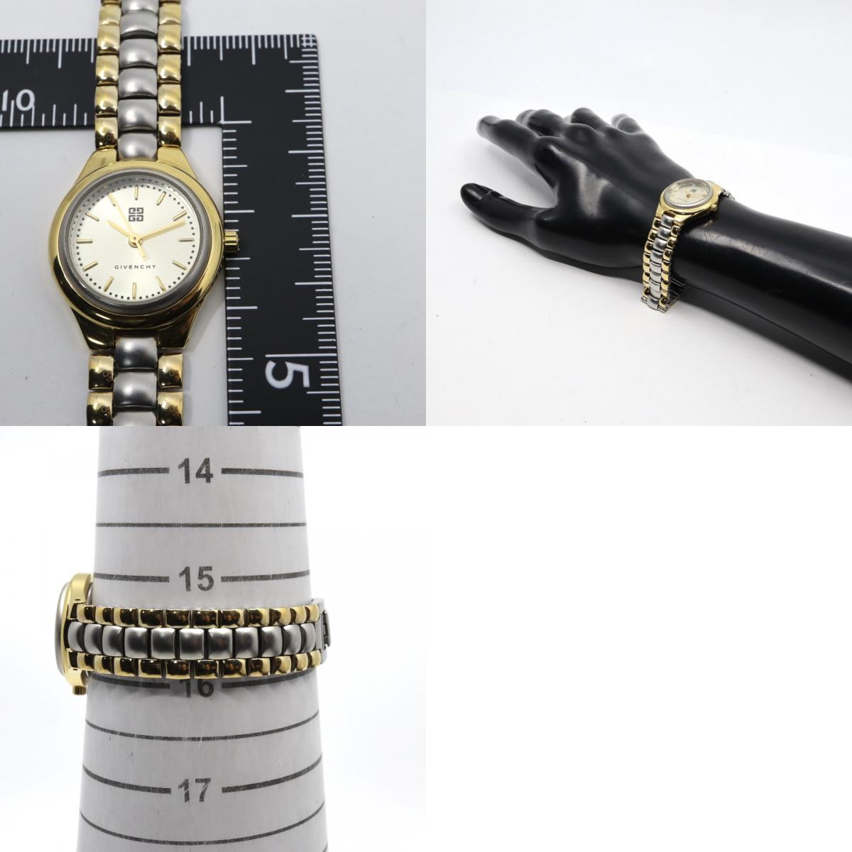 美品 ジバンシー GIVENCHY ライフ LIFE KM.07.XV レディース 腕時計 クォーツ アナログ コンビカラー ゴールド シルバー 4Gロゴ スイス製 ステンレス ラウンド ドレスウォッチ ビンテージ クラシック 上品 エレガント 稼働品 G8