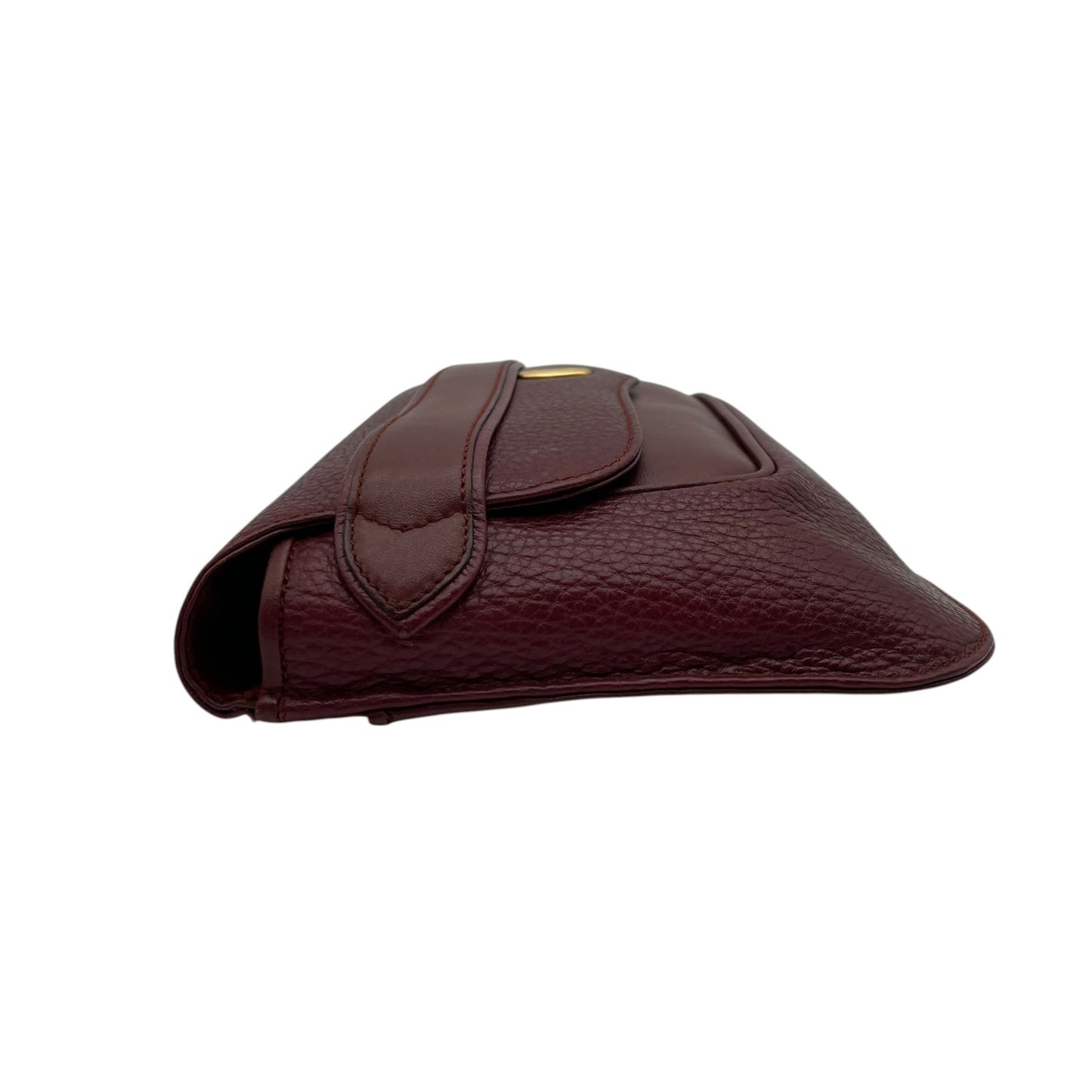 Cartier カルティエ Must de Cartier マストライン クラッチバッグ ボルドー レザー ゴールド金具 セカンドバッグ メンズ S93