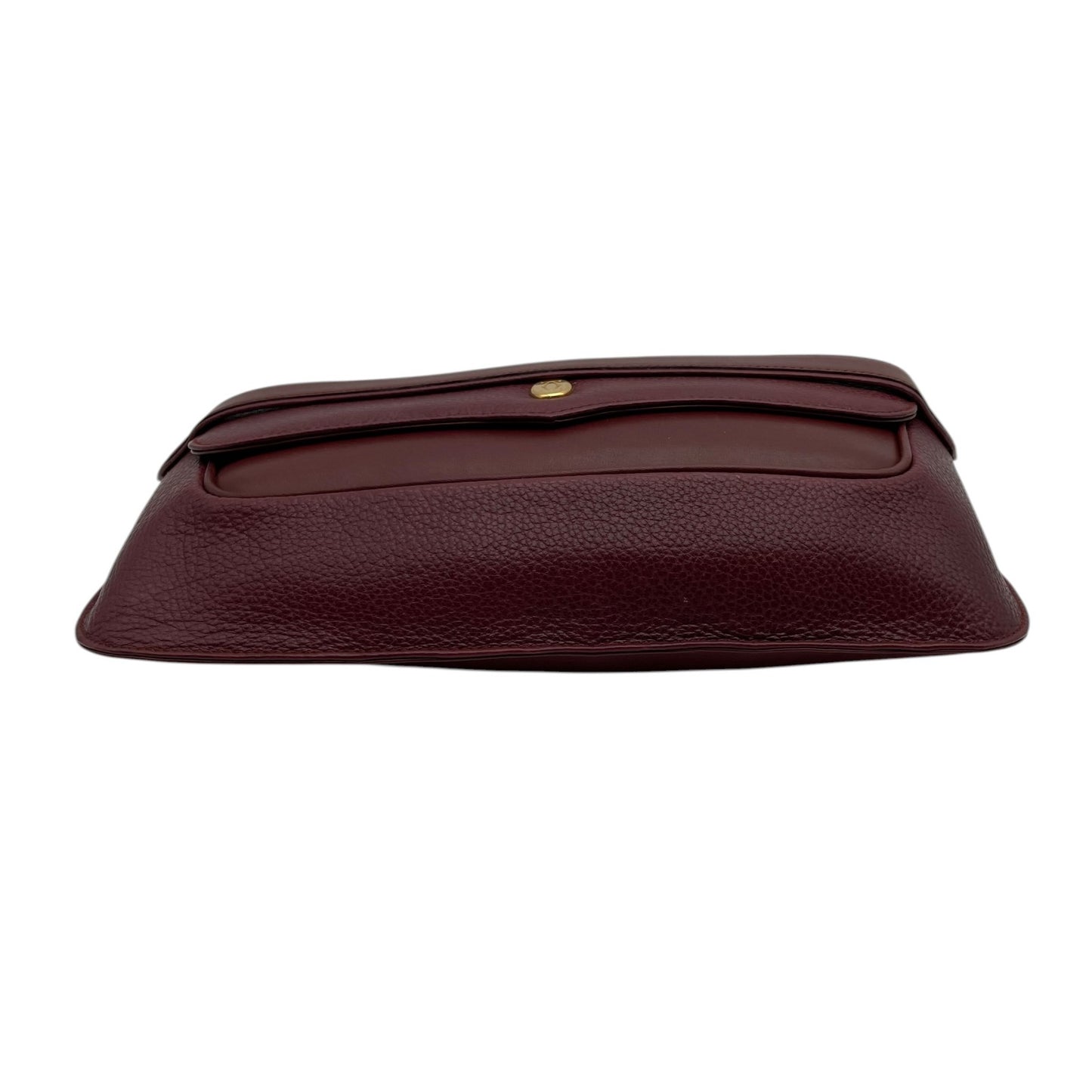 Cartier カルティエ Must de Cartier マストライン クラッチバッグ ボルドー レザー ゴールド金具 セカンドバッグ メンズ S93
