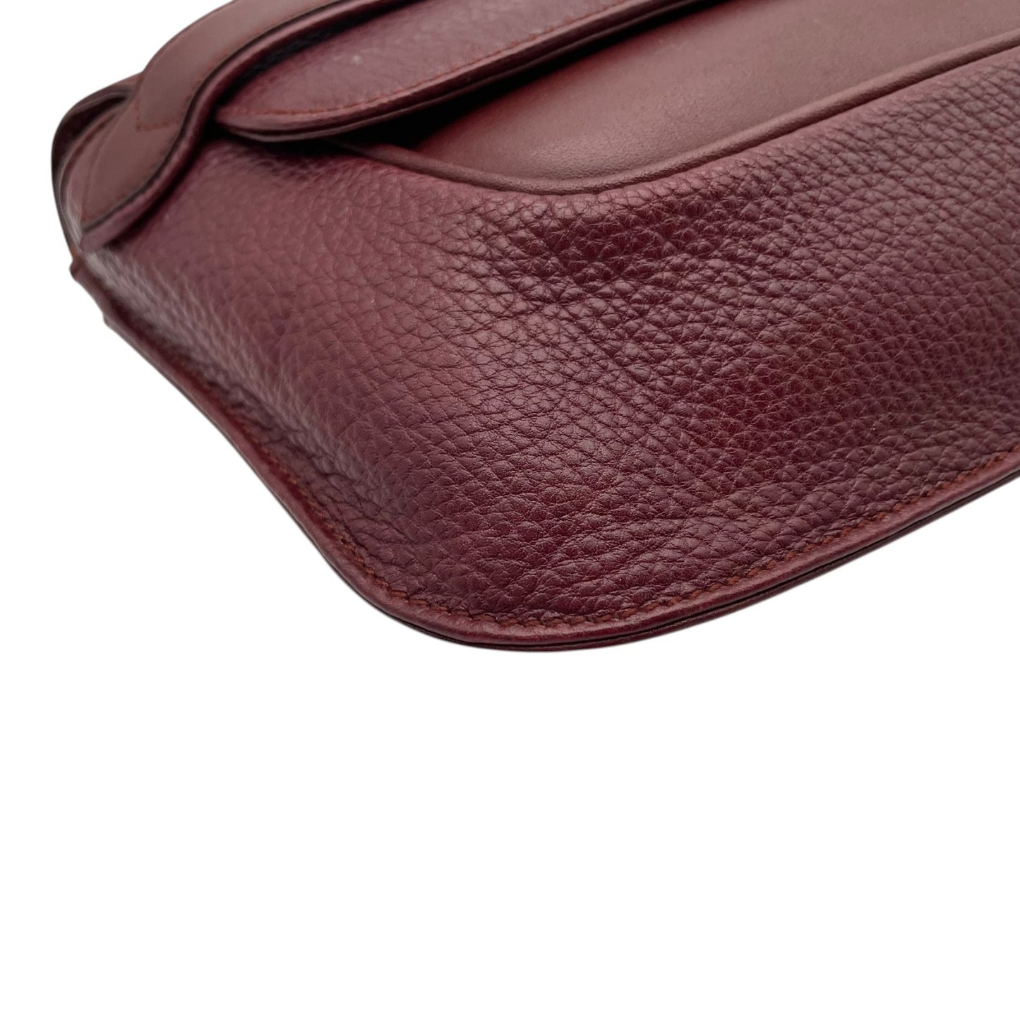 Cartier カルティエ Must de Cartier マストライン クラッチバッグ ボルドー レザー ゴールド金具 セカンドバッグ メンズ S93