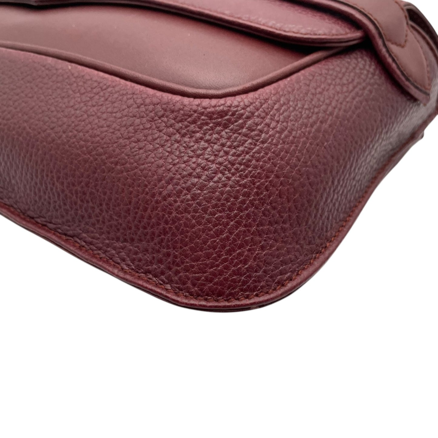 Cartier カルティエ Must de Cartier マストライン クラッチバッグ ボルドー レザー ゴールド金具 セカンドバッグ メンズ S93