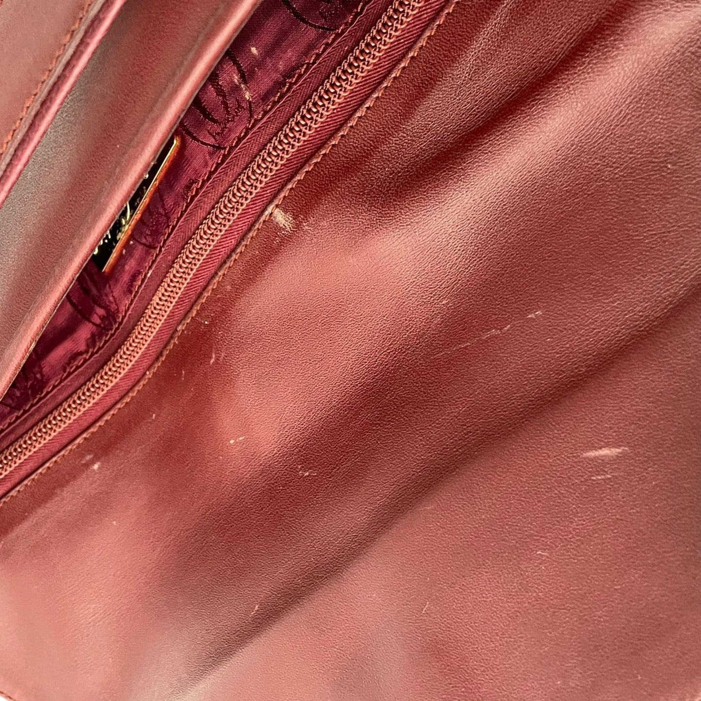 Cartier カルティエ Must de Cartier マストライン クラッチバッグ ボルドー レザー ゴールド金具 セカンドバッグ メンズ S93