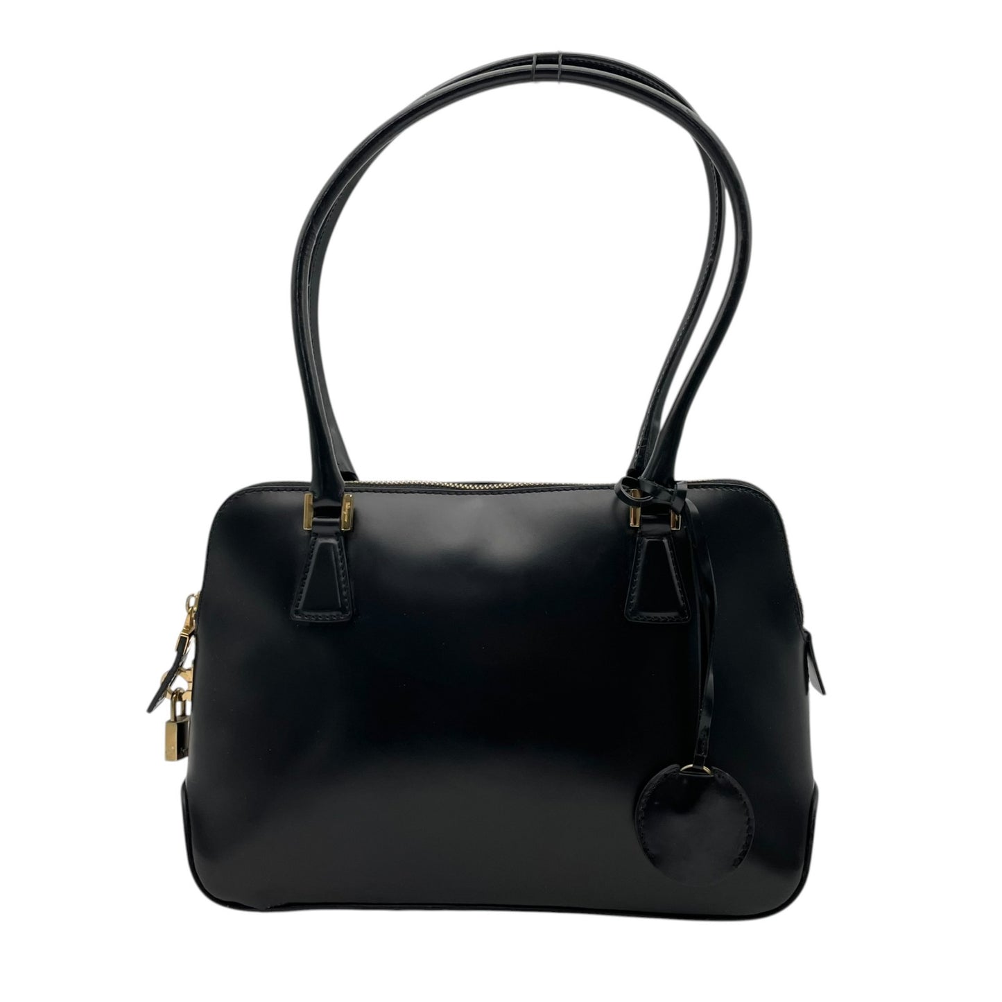 Salvatore Ferragamo フェラガモ ガンチーニ ハンドバッグ レザー ブラック ゴールド金具 パドロック フォーマル レディース B4