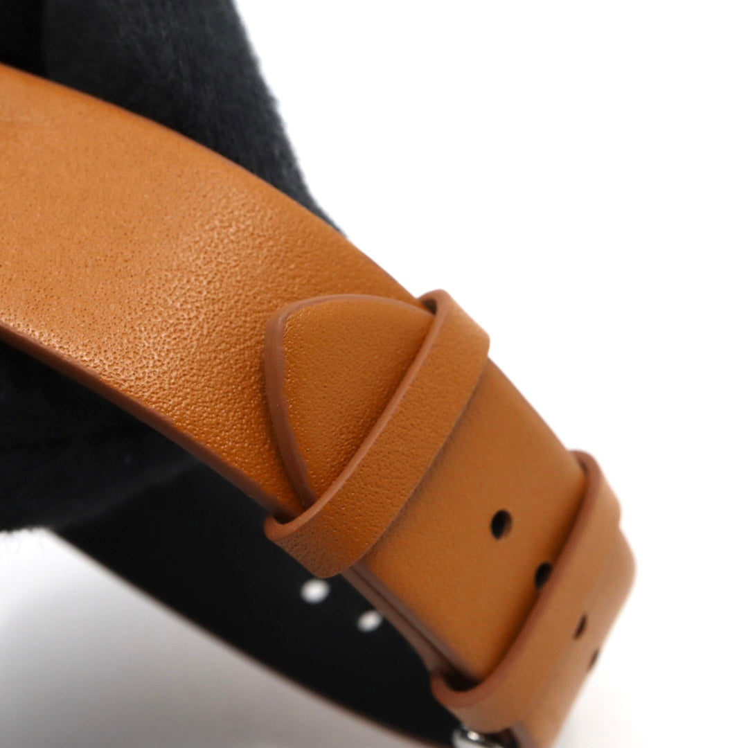 【未使用級／稼働品】カシオ CASIO スタンダード MTP-M305 ムーンフェイズ 腕時計 メンズ ユニセックス クォーツ アナログ スクエア 角型 シルバー ブラック文字盤 ブラウンレザー 海外モデル 逆輸入 クラシック レトロ 希少 レア G8