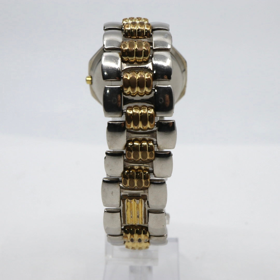 美品 クリスチャンディオール Christian Dior オクタゴン Octagon D45-204 メンズ ボーイズ クォーツ アナログ デイト 3針 コンビカラー ゴールド シルバー 八角形 ビンテージ クラシック レトロ ドレスウォッチ 稼働品 G8