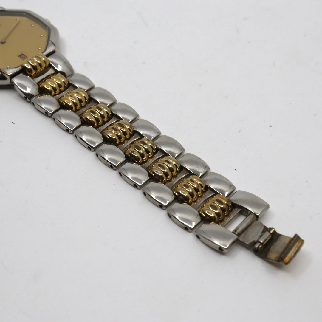 美品 クリスチャンディオール Christian Dior オクタゴン Octagon D45-204 メンズ ボーイズ クォーツ アナログ デイト 3針 コンビカラー ゴールド シルバー 八角形 ビンテージ クラシック レトロ ドレスウォッチ 稼働品 G8