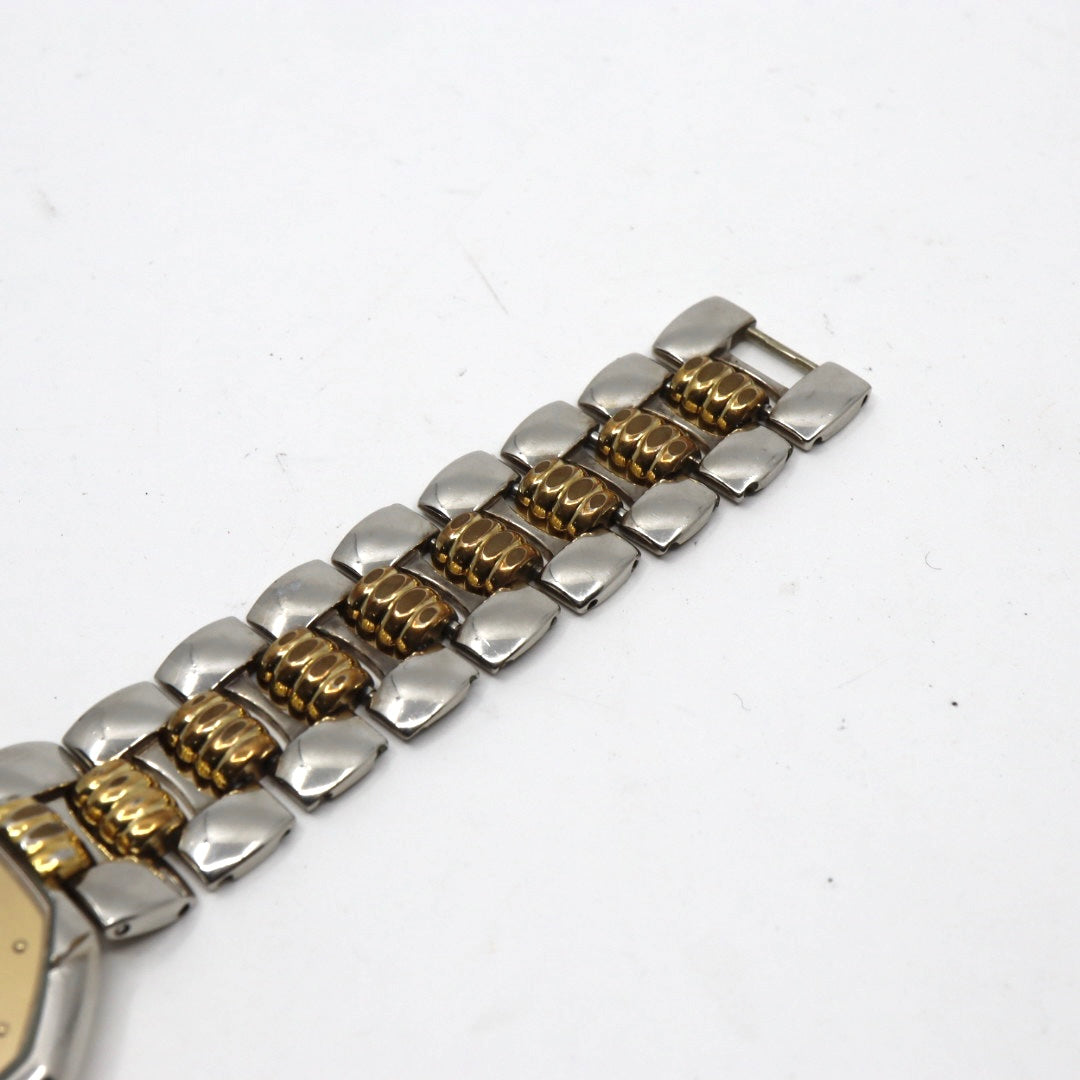 美品 クリスチャンディオール Christian Dior オクタゴン Octagon D45-204 メンズ ボーイズ クォーツ アナログ デイト 3針 コンビカラー ゴールド シルバー 八角形 ビンテージ クラシック レトロ ドレスウォッチ 稼働品 G8