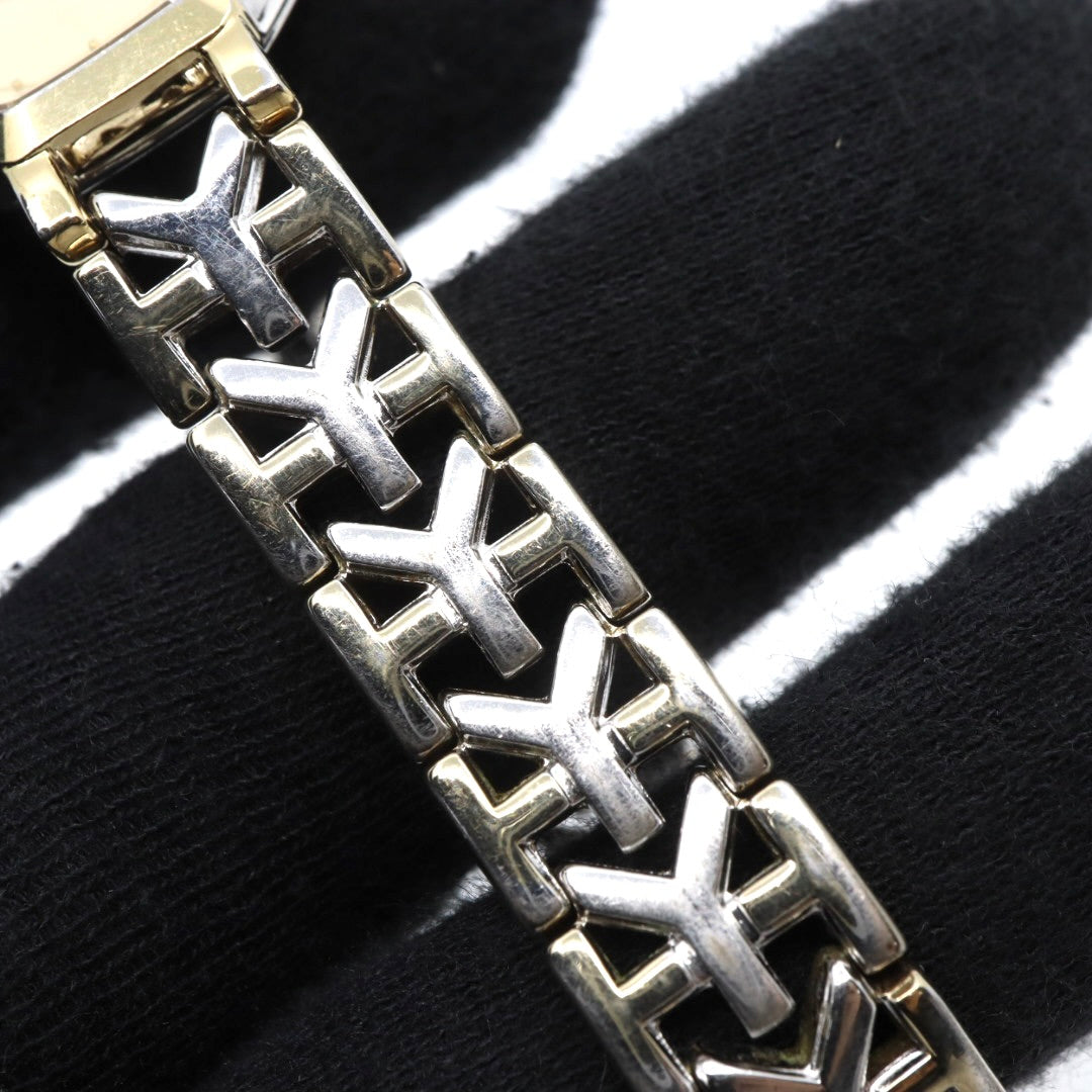【電池交換済】美品 イヴサンローラン Yves Saint Laurent オクタゴン 2200-241762 レディース 腕時計 クォーツ コンビ ゴールド シルバー YSLロゴベルト 八角形 ビンテージ レトロ クラシック ドレスウォッチ 上品 G7