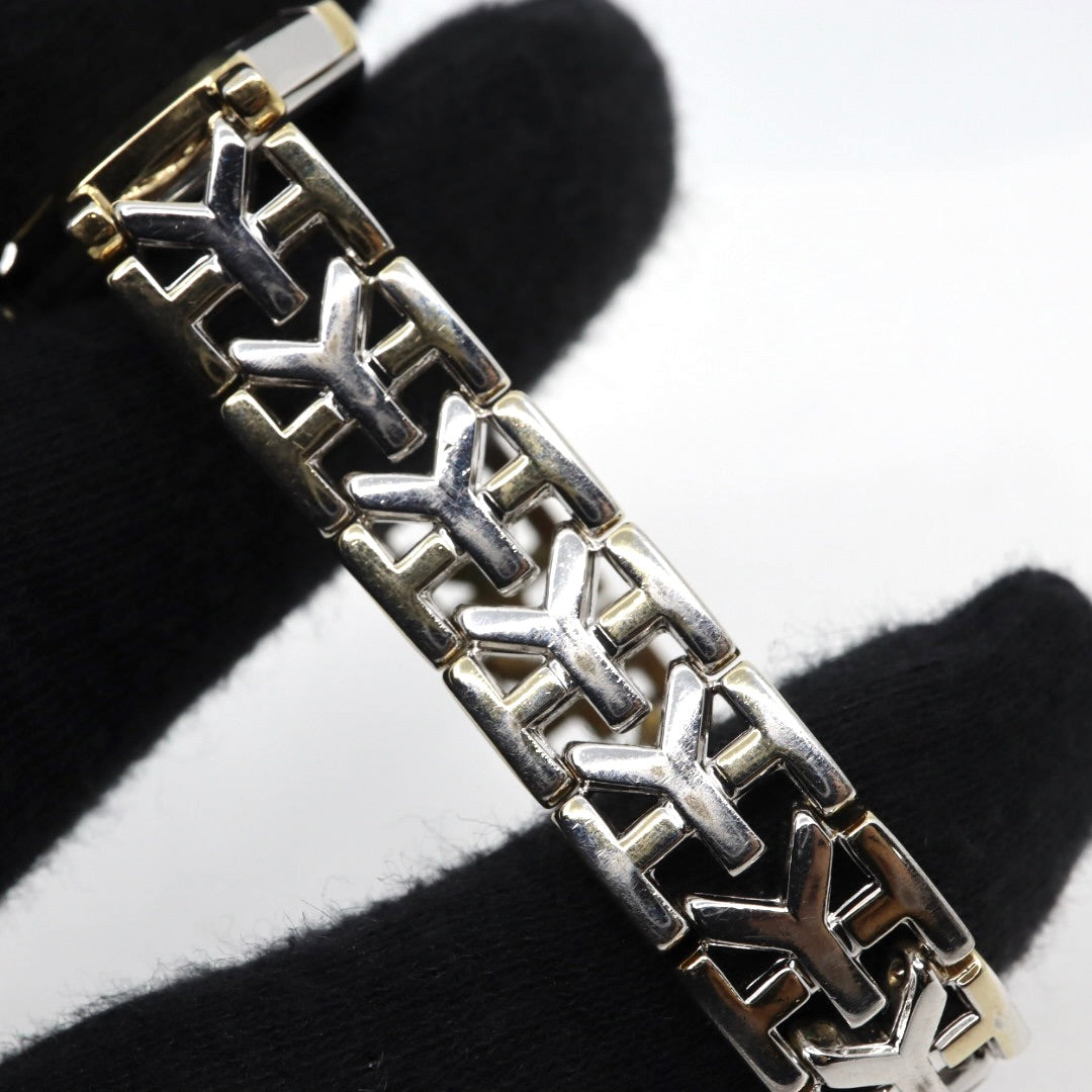 【電池交換済】美品 イヴサンローラン Yves Saint Laurent オクタゴン 2200-241762 レディース 腕時計 クォーツ コンビ ゴールド シルバー YSLロゴベルト 八角形 ビンテージ レトロ クラシック ドレスウォッチ 上品 G7