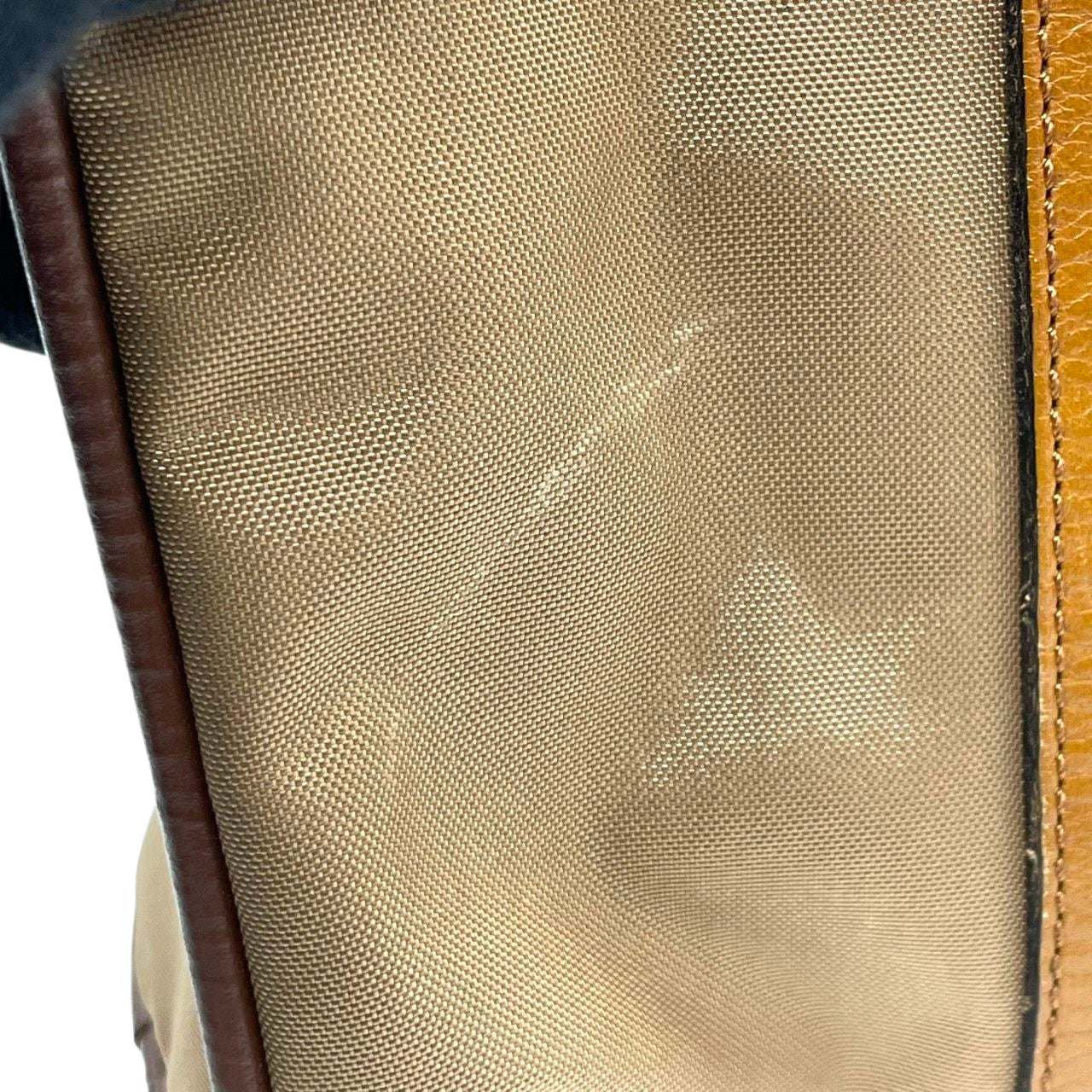 ランセル LANCEL ミニボストンバッグ ハンドバッグ ナイロン レザー バイカラー ベージュ ブラウン レディース メンズ ユニセックス Lロゴ フランス製 クラシック ビンテージ 旅行 トラベルバッグ U1