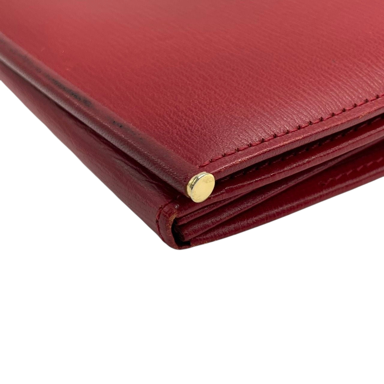 美品 VALENTINO GARAVANI ヴァレンティノガラヴァーニ 長財布 二つ折り ウォレット フラップ かぶせ Vロゴ ゴールド金具 レザー 本革 レッド 赤 レディース エレガント クラシック 高級 m2