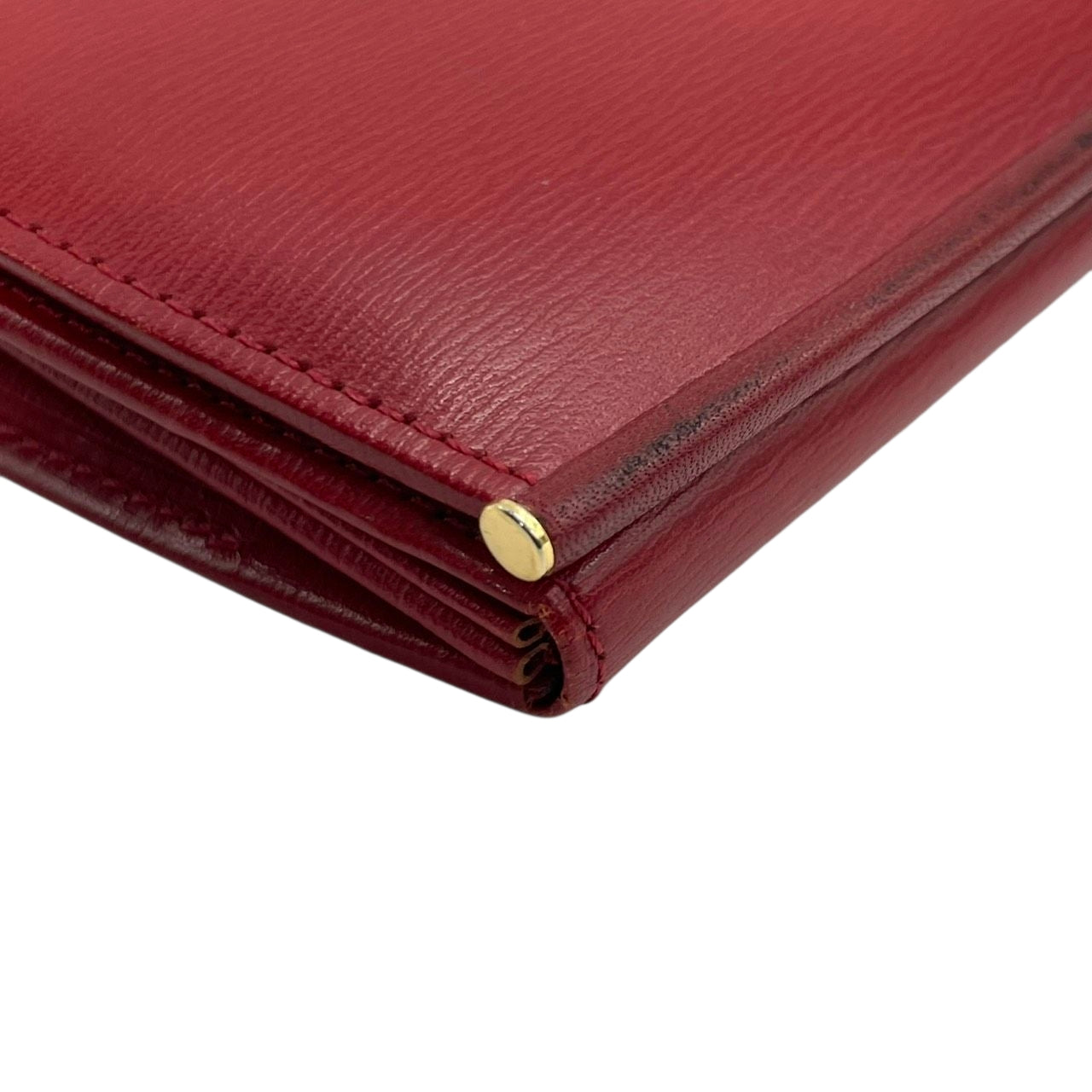 美品 VALENTINO GARAVANI ヴァレンティノガラヴァーニ 長財布 二つ折り ウォレット フラップ かぶせ Vロゴ ゴールド金具 レザー 本革 レッド 赤 レディース エレガント クラシック 高級 m2