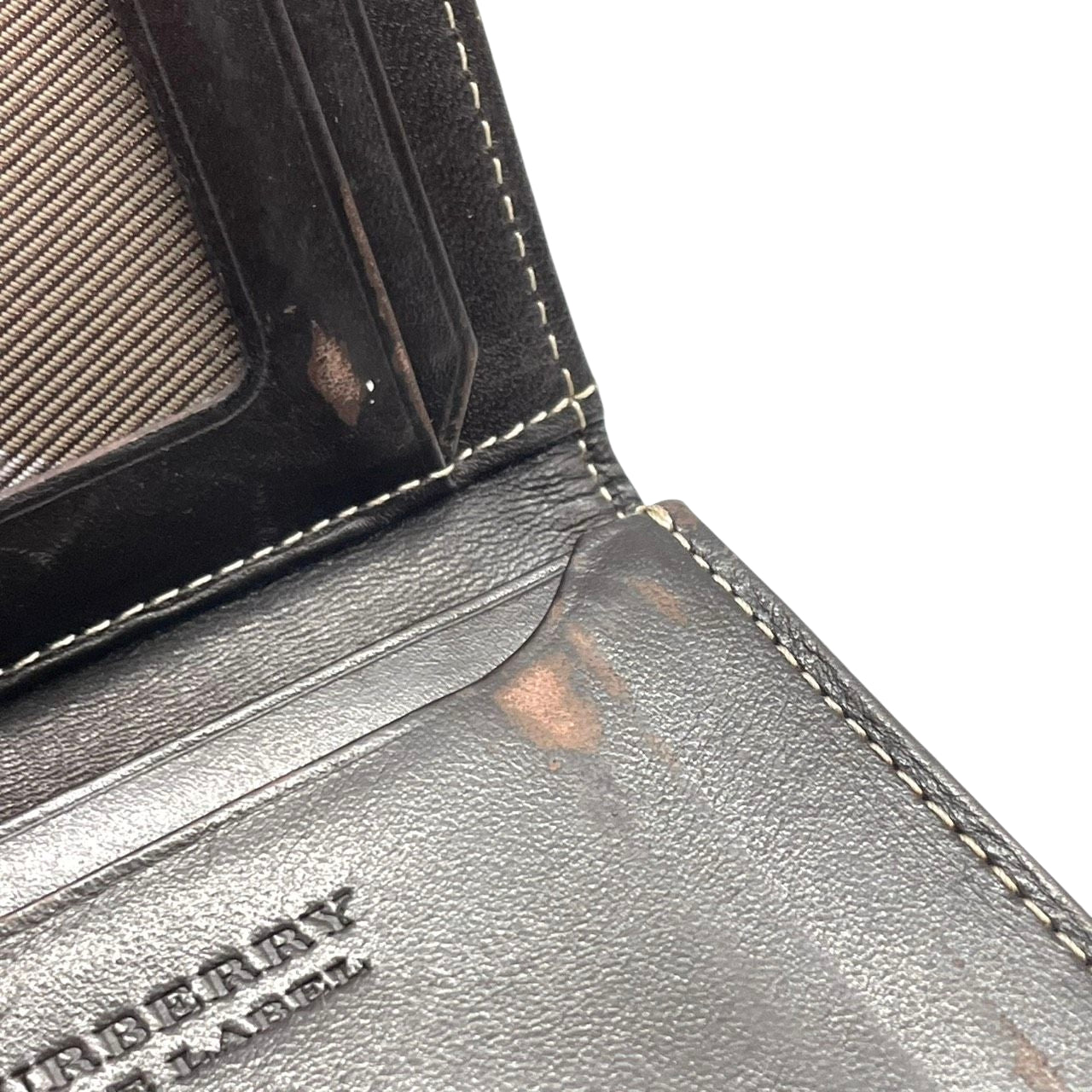 BURBERRY BLUE LABEL バーバリーブルーレーベル 三つ折り財布 コンパクトウォレット チェック柄 プレートロゴ シルバー金具 ナイロン レザー ブラウン マルチカラー レディース クラシック m2