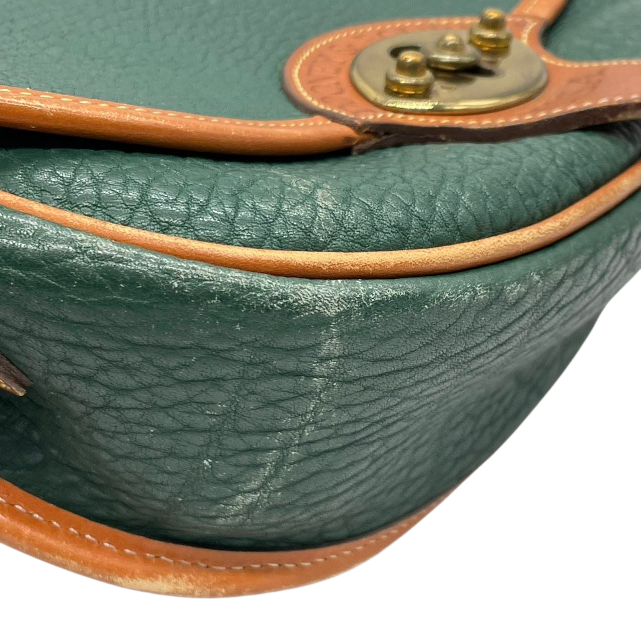 ドゥーニーアンドバーク ショルダーバッグ ポシェット 斜め掛け可 All-Weather Leather オールウェザーレザー USA製 ビンテージ クラシック レザー 本革 グリーン ブラウン ターンロック レディース レトロ s85