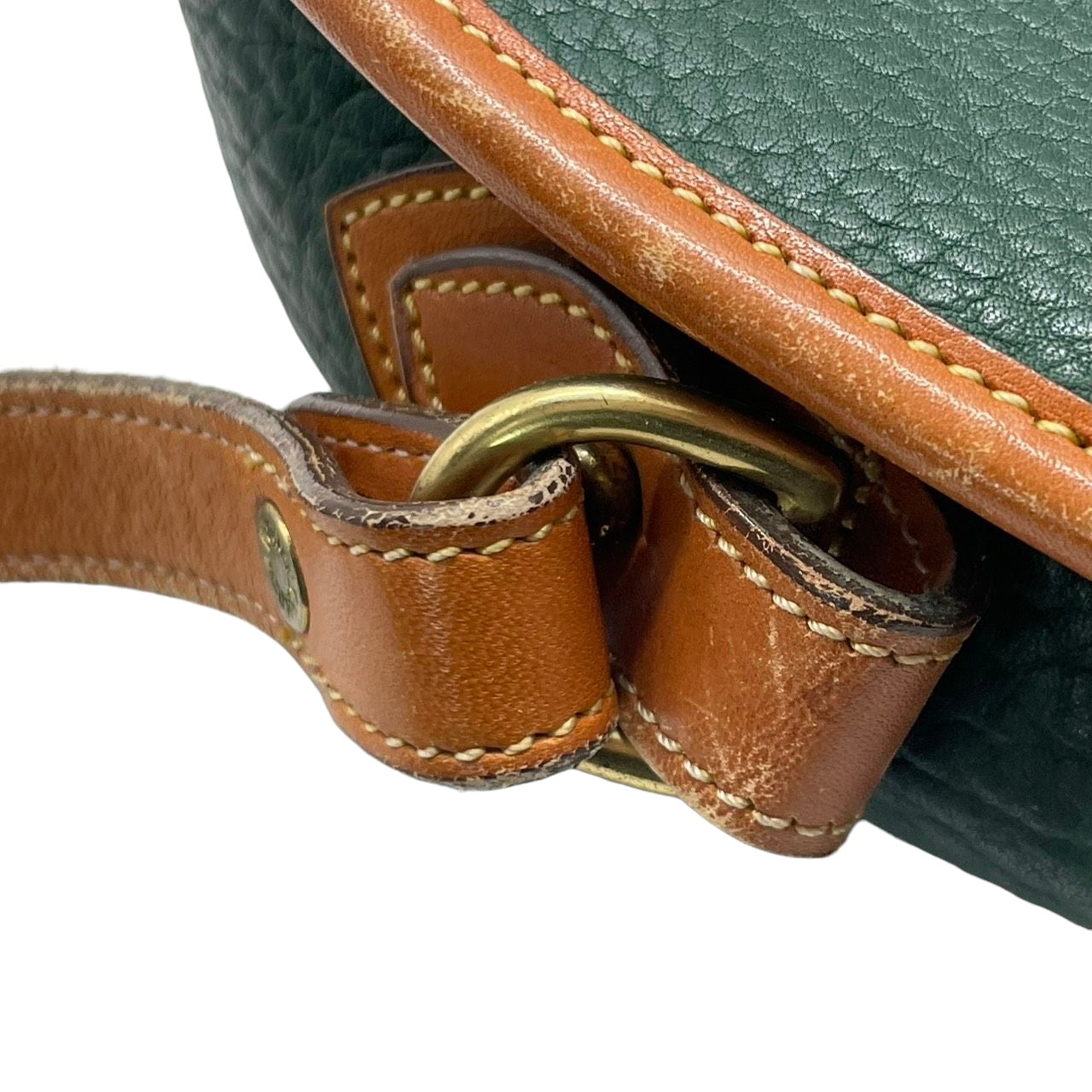 ドゥーニーアンドバーク ショルダーバッグ ポシェット 斜め掛け可 All-Weather Leather オールウェザーレザー USA製 ビンテージ クラシック レザー 本革 グリーン ブラウン ターンロック レディース レトロ s85