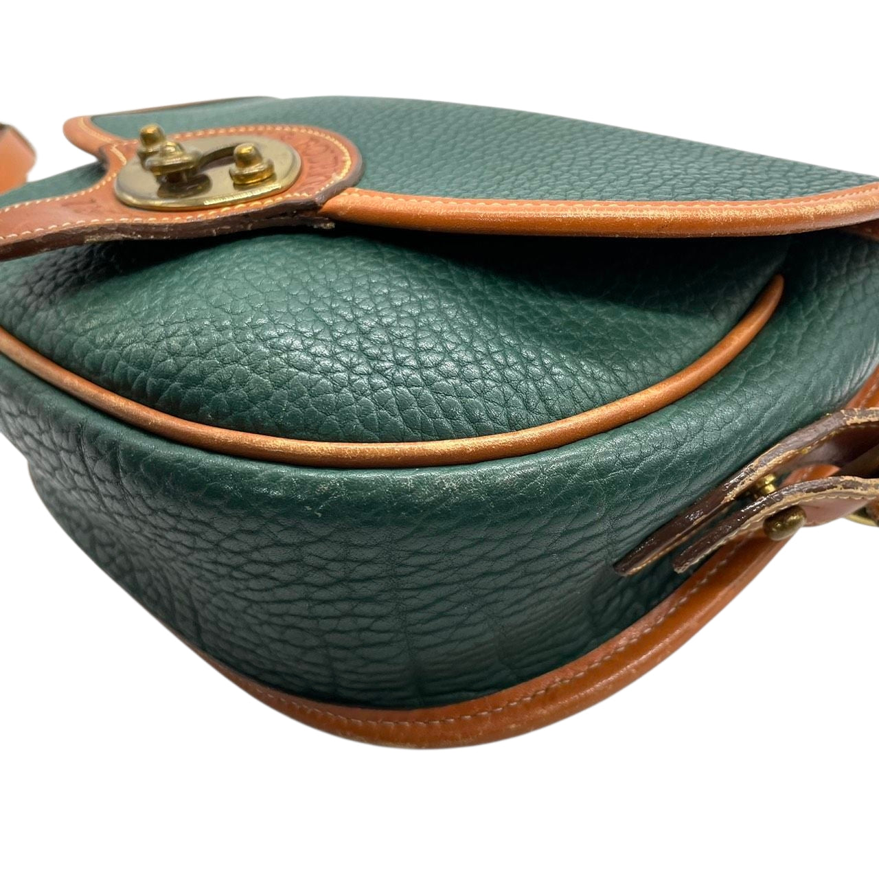 ドゥーニーアンドバーク ショルダーバッグ ポシェット 斜め掛け可 All-Weather Leather オールウェザーレザー USA製 ビンテージ クラシック レザー 本革 グリーン ブラウン ターンロック レディース レトロ s85