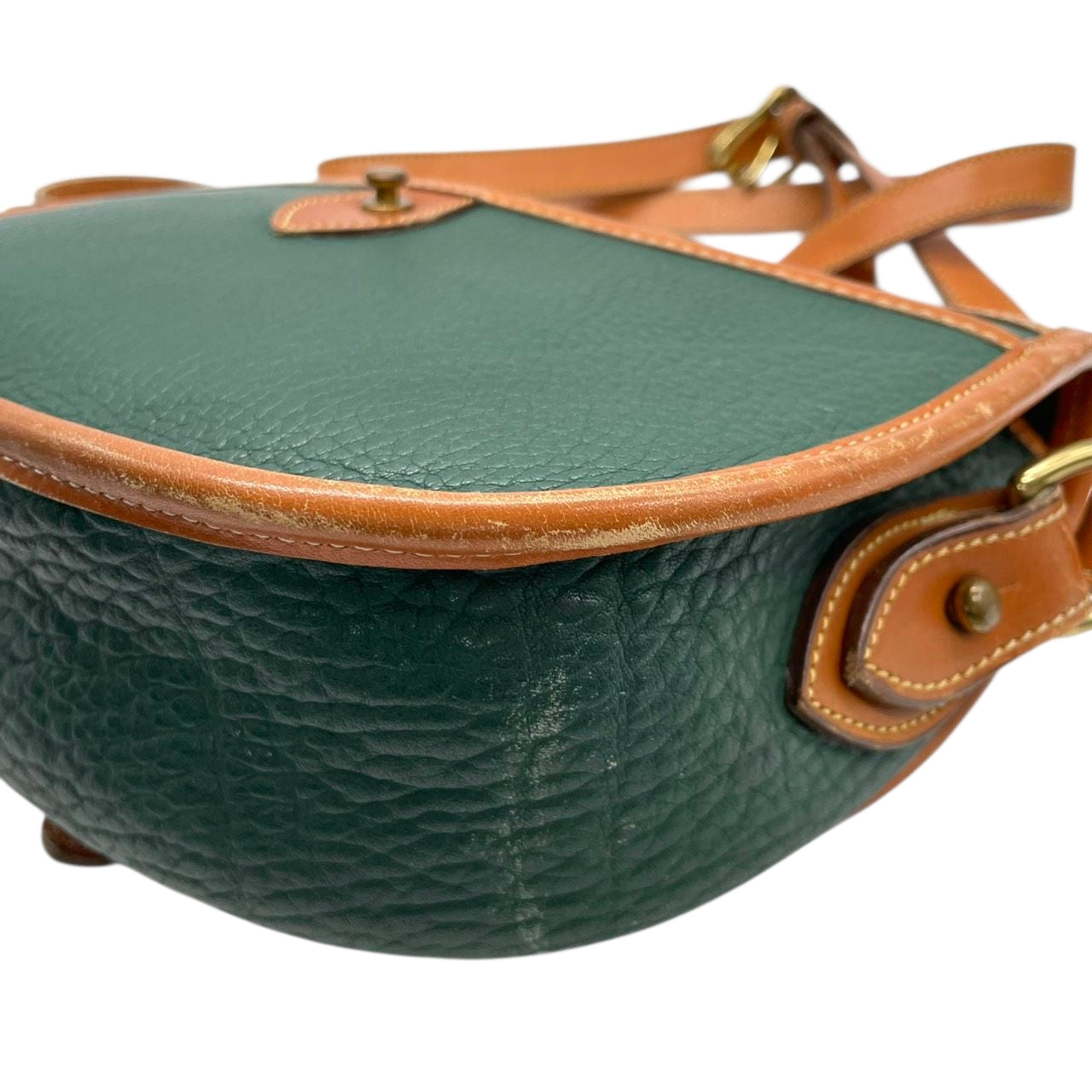 ドゥーニーアンドバーク ショルダーバッグ ポシェット 斜め掛け可 All-Weather Leather オールウェザーレザー USA製 ビンテージ クラシック レザー 本革 グリーン ブラウン ターンロック レディース レトロ s85