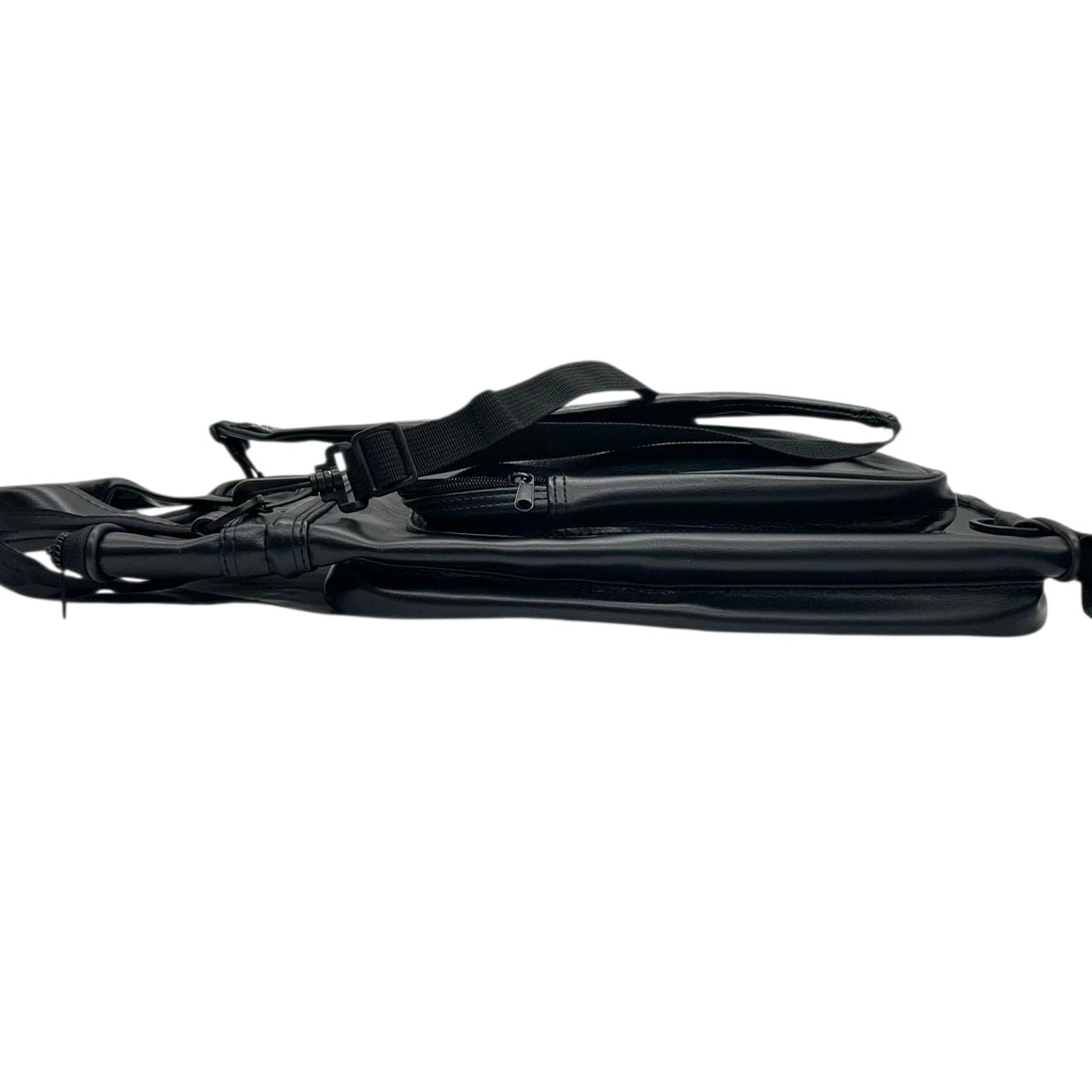 【美品】ケーシーズ KC's スティックバック 3WAY リュック デイパック ショルダーバッグ ビジネスバッグ ブリーフケース 斜め掛け可 A4収納 レザー 本革 ブラック 黒 メンズ バイカー ライダース 日本製 X3