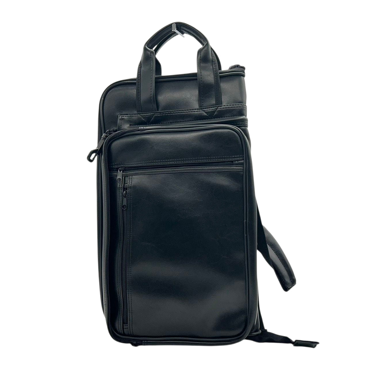 【美品】ケーシーズ KC's スティックバック 3WAY リュック デイパック ショルダーバッグ ビジネスバッグ ブリーフケース 斜め掛け可 A4収納 レザー 本革 ブラック 黒 メンズ バイカー ライダース 日本製 X3