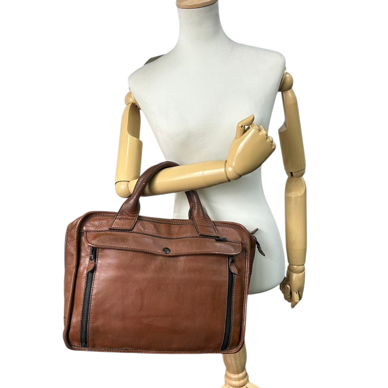 ポーター PORTER 吉田カバン ビジネスバッグ ブリーフケース ハンドバッグ A4収納 PC収納可 レザー 本革 ブラウン 茶色 メンズ 通勤 通学 ヴィンテージ クラシック 日本製 書類カバン ビジネス X3