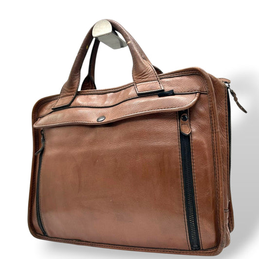 ポーター PORTER 吉田カバン ビジネスバッグ ブリーフケース ハンドバッグ A4収納 PC収納可 レザー 本革 ブラウン 茶色 メンズ 通勤 通学 ヴィンテージ クラシック 日本製 書類カバン ビジネス X3