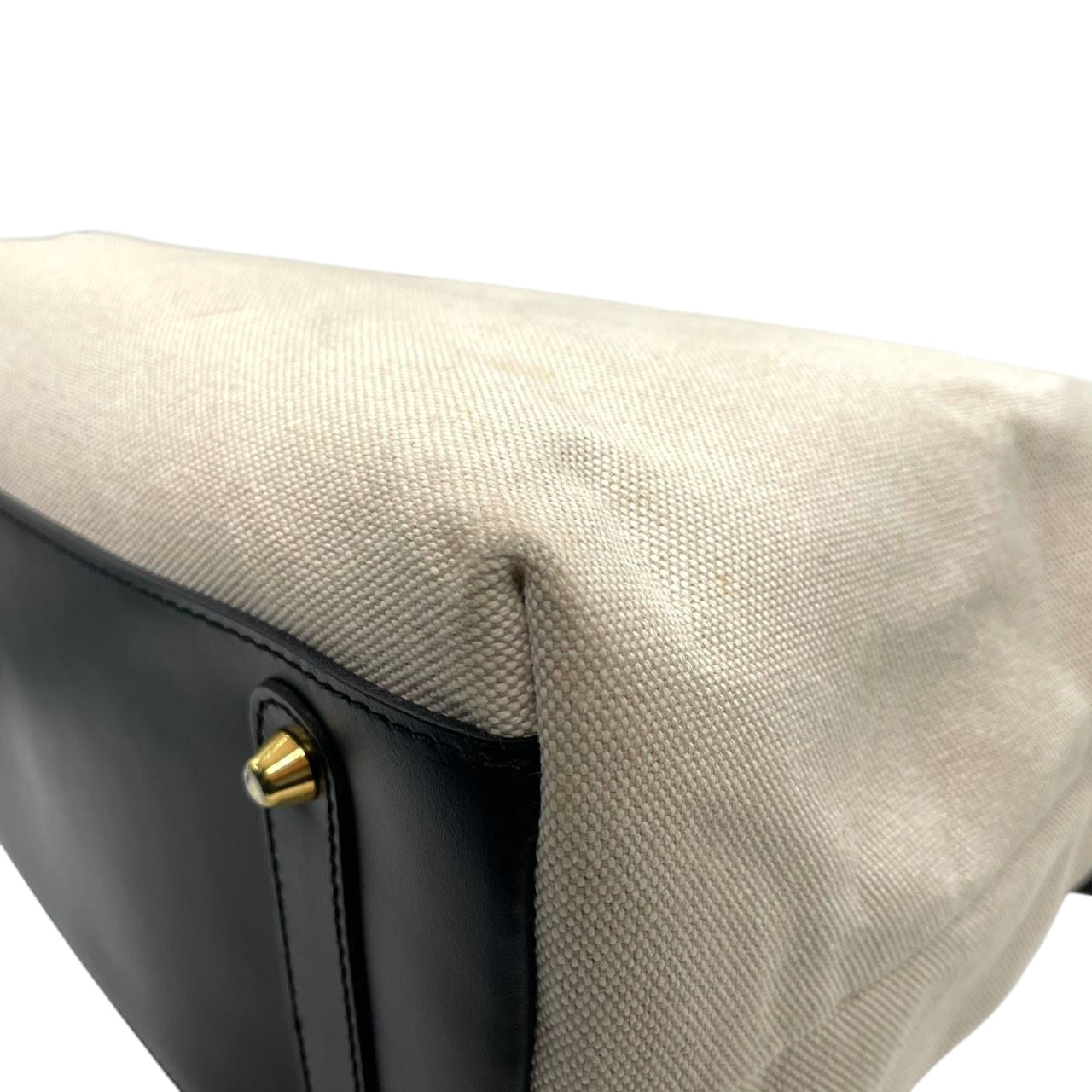 【美品/ストラップ新品】ヴィオラドーロ 2WAY トートバッグ バンブーハンドル ショルダーバッグ ハンドバッグ 肩掛け 斜め掛け可 A4 大容量 自立可 キャンバス レザー ベージュ ブラック レディース 婦人 通勤 オフィスエレガント 日本製 k13