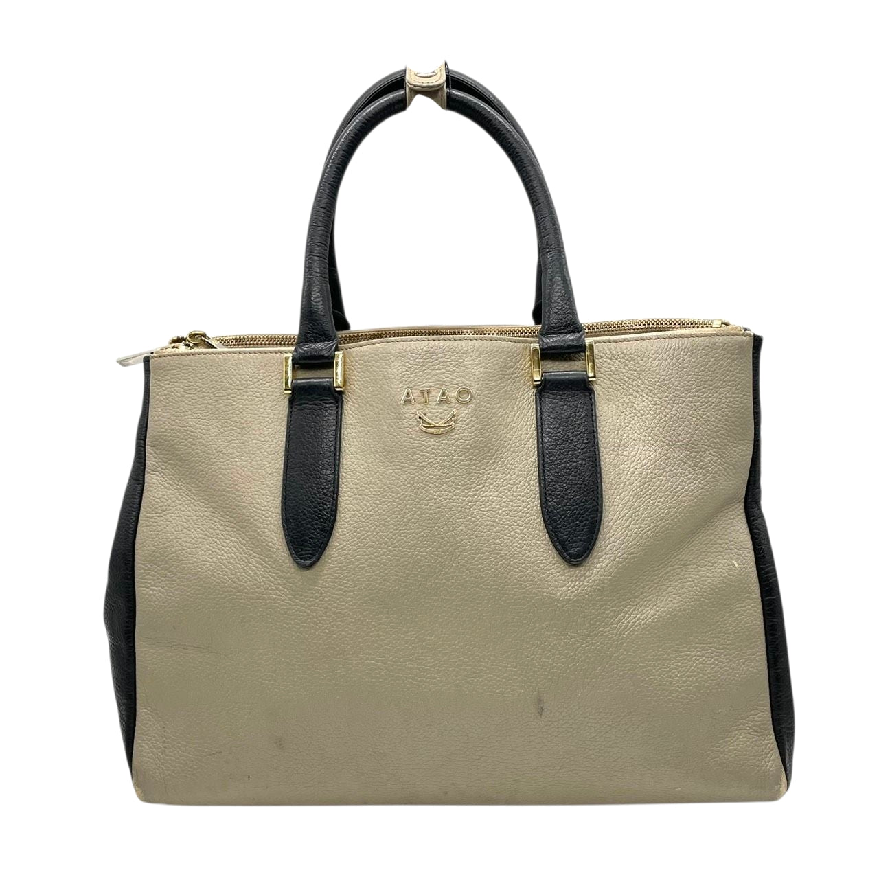 アタオ ATAO elvy エルヴィ 定番人気モデル トートバッグ ハンドバッグ レザー 本革 牛革 バイカラー A4収納可能 ビジネスバッグ 通勤 通学 レディース エレガント 上品 ゴールド金具 シンプルデザイン 肩掛け可能 大人女子 働く女性 U16