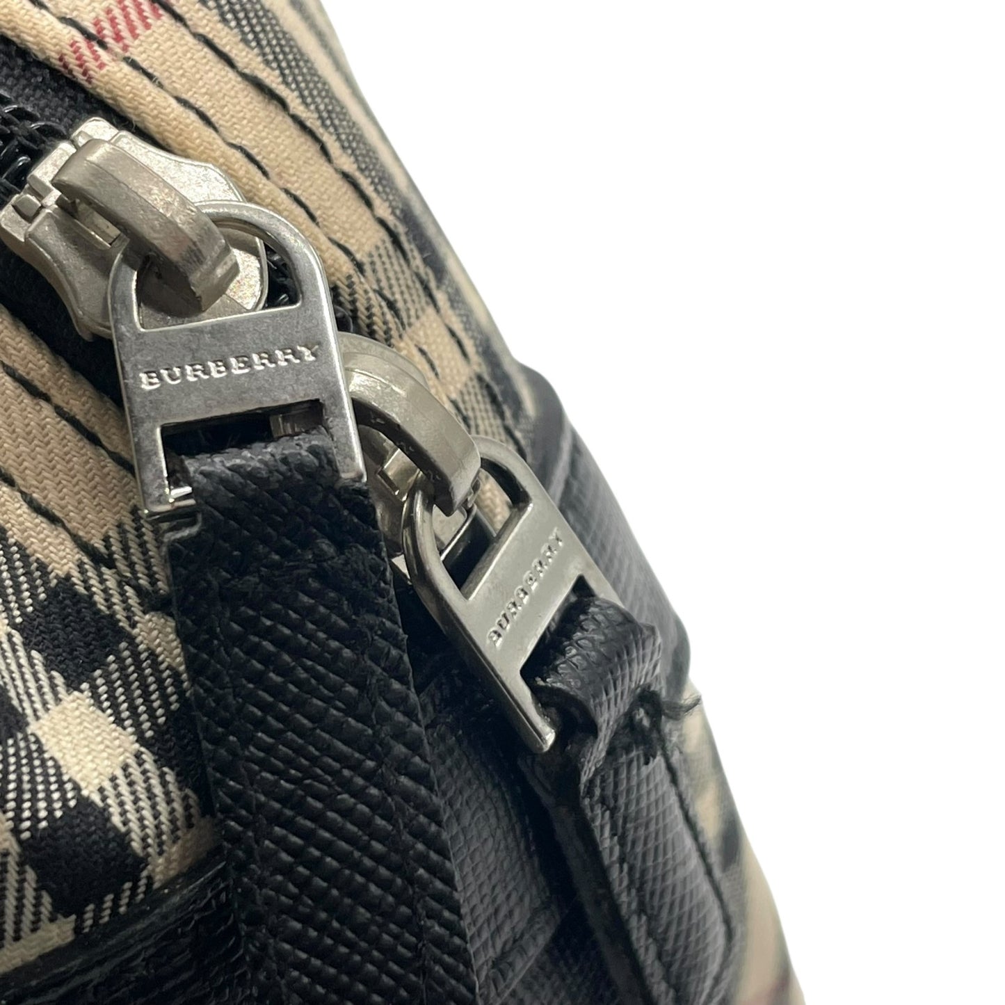 極美品 バーバリー Burberry ヴィンテージ ボストンバッグ ノバチェック 黒 ブラックレザー ハンドバッグ C