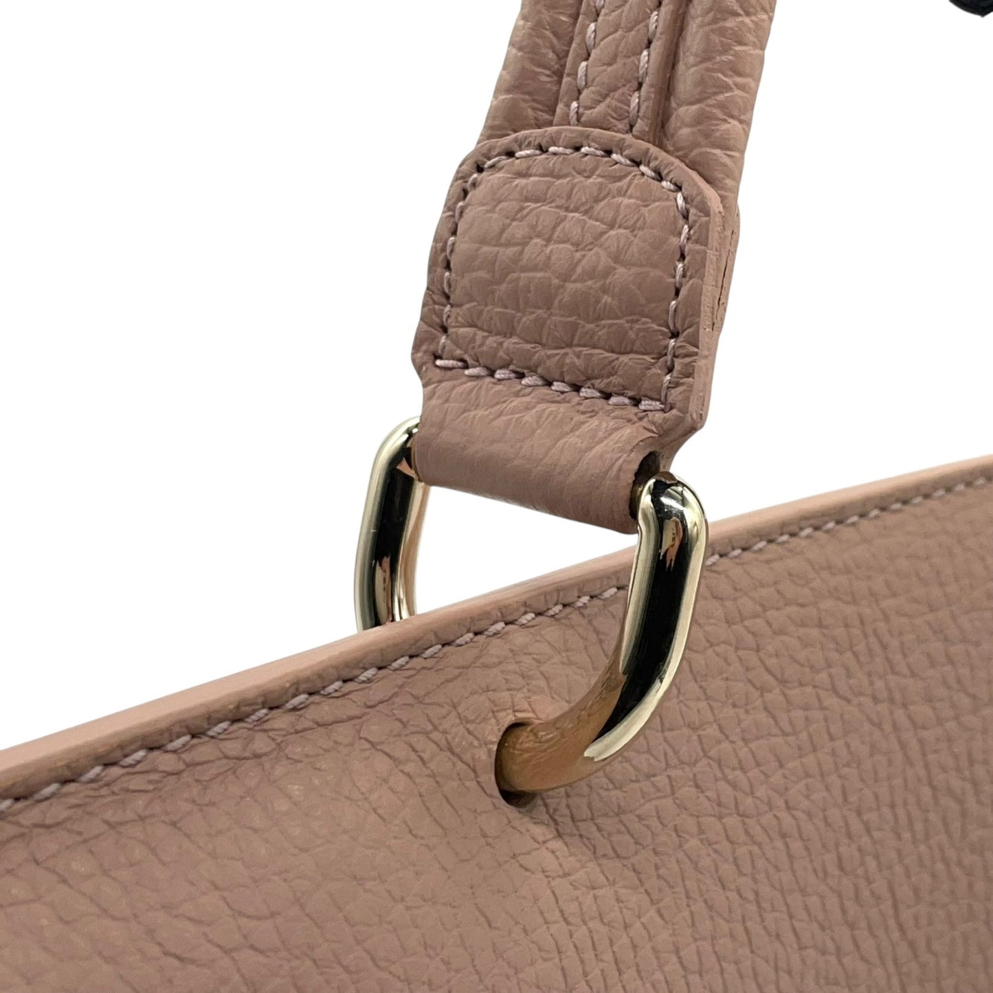 美品 フルラ FURLA メトロポリス トップハンドルバッグ ピンクベージュ レザー 金金具 ゴールド 2WAY ショルダー付き S56