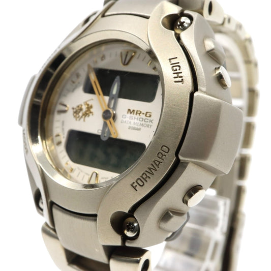 激レア!!! 【未使用級】カシオ G-SHOCK MR-G MRG-130TG ラトランドポロクラブ 限定 メンズ 腕時計 アナデジ フルメタルチタン 20気圧防水 ヴィンテージ 希少 コラボモデル MR-G 130TG G2