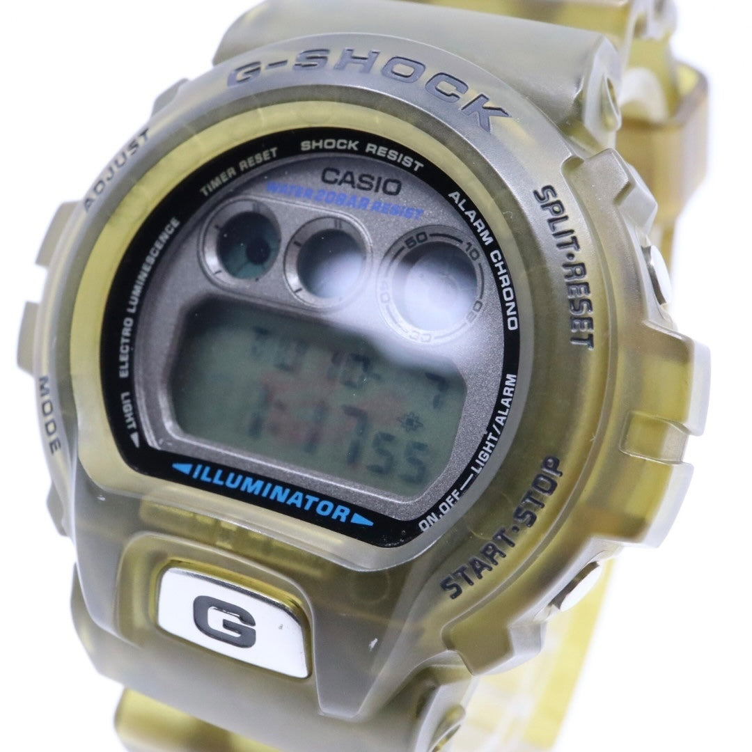 【未使用級/電池交換済】カシオ G-SHOCK DW-6900WF 1998 FIFAワールドカップ フランス大会 限定モデル 腕時計 メンズ デジタル スケルトン カーキ 20気圧防水 ストリート カジュアル ヴィンテージ クリーニング済み G2