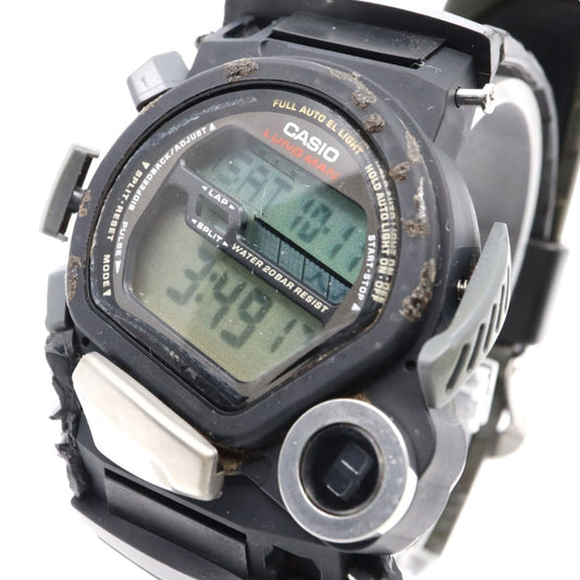 【電池交換済】カシオ G-SHOCK LUNGMAN DWG-100 腕時計 メンズウォッチ パルスチェック 心拍数計測 マスターオブG デジタル クォーツ ブラック ヴィンテージ 90年代 レア コレクターズアイテム 20気圧防水 耐衝撃構造 稼働品 G7