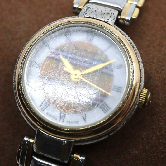 【電池交換済】バーバリー Burberrys 腕時計 11500L レディースウォッチ クォーツ コンビ シルバー ゴールド ローマンインデックス ホースロゴ クラシック ヴィンテージ アナログ 稼働品 G3