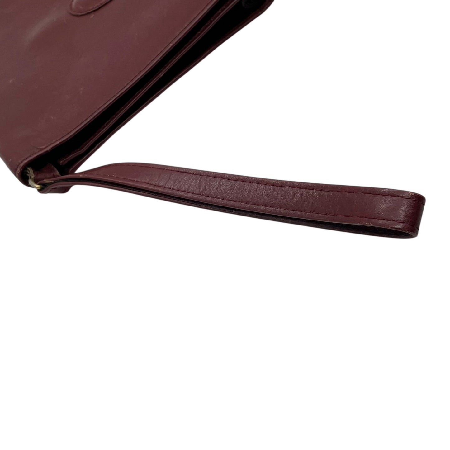 Cartier カルティエ マストライン クラッチバッグ セカンドバッグ 赤 ボルドー ワインレッド レザー 2Cモチーフ メンズ A1