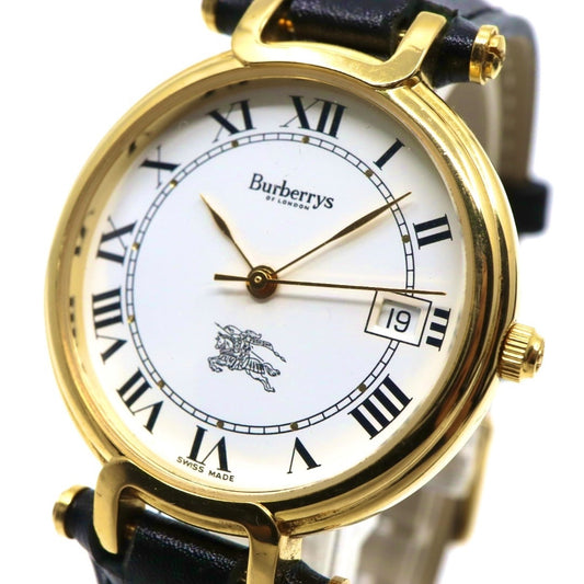 BURBERRY バーバリー 腕時計 ゴールド クオーツ ホワイト文字盤【中古】 ユニセックス