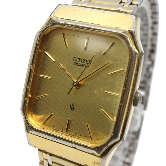 citizen シチズン クオーツ 腕時計 4031-491521K ゴールド レクタンギュラーケース ステンレスブレス レディース ヴィンテージ G8