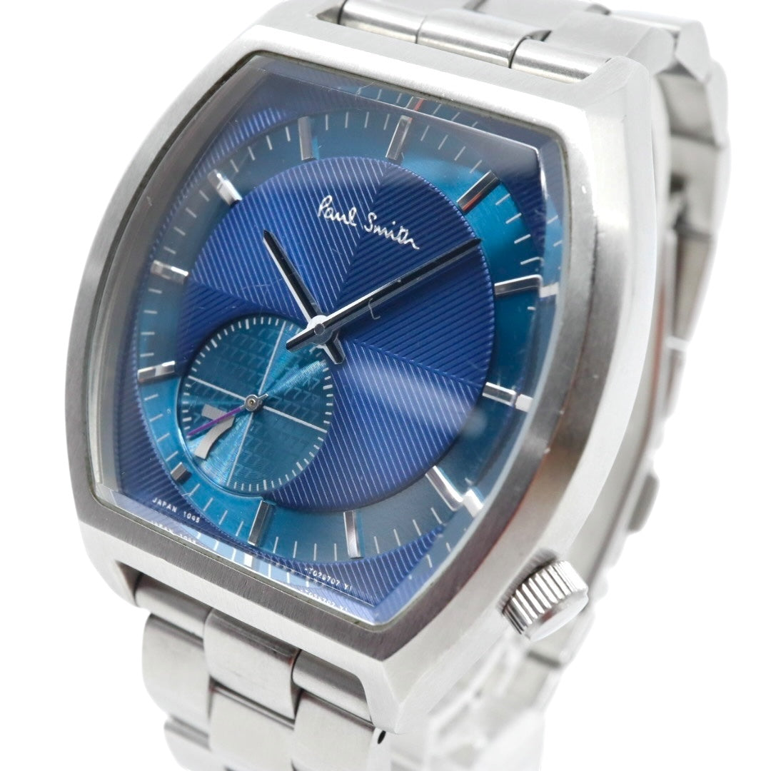 ポールスミス Paul Smith 腕時計 メンズ クォーツ ブルー文字盤 トノー型 シルバー SS 1045-T019421 アナログ ウォッチ ビジネス カジュアル 通勤 通学 クラシック 上品 エレガント スタイリッシュ ドレスウォッチ 高級感 G10