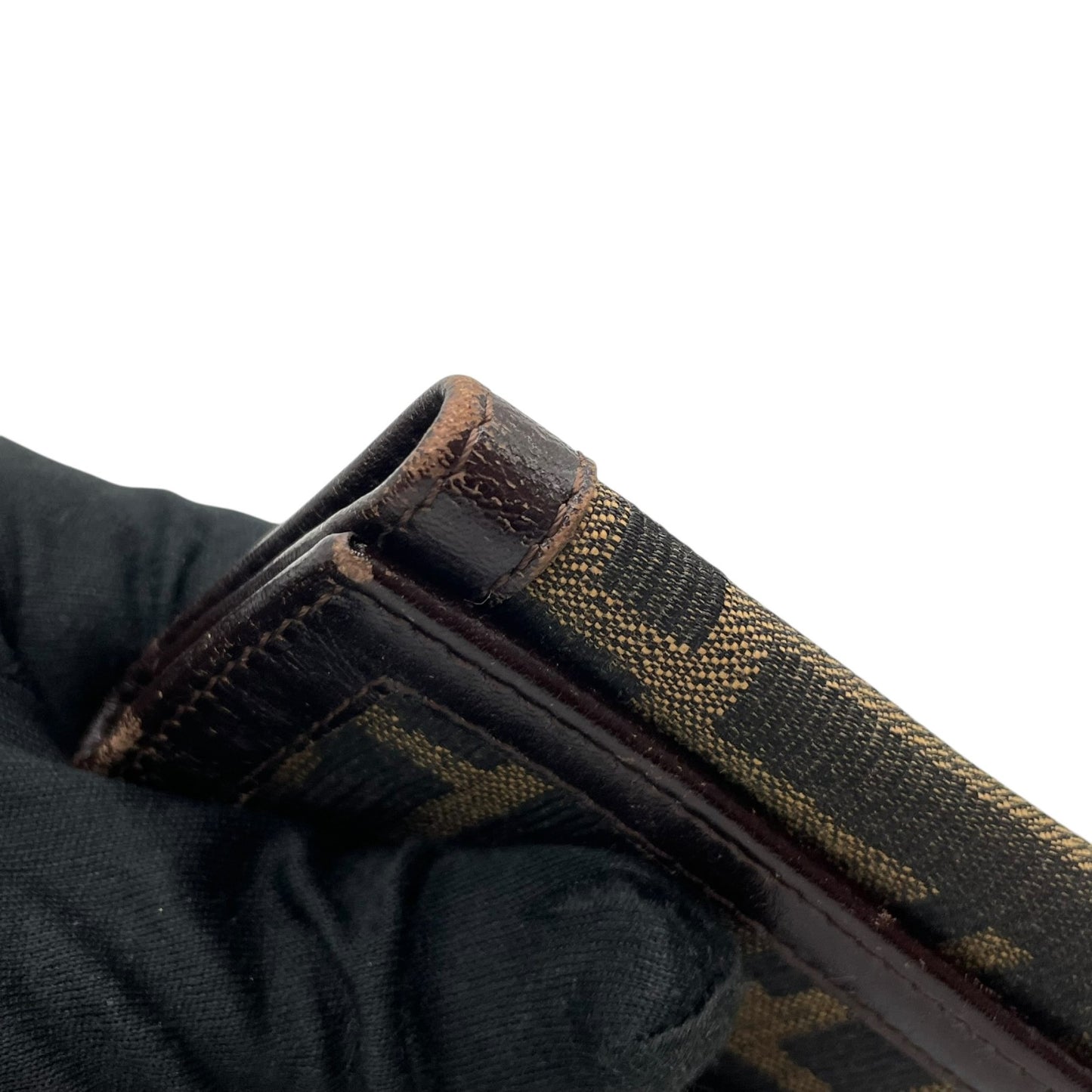 FENDI フェンディ ズッカ柄 6連キーケース キャンバス レザー 茶 ブラウン シルバー金具 FF柄 ヴィンテージ メンズ レディース M2