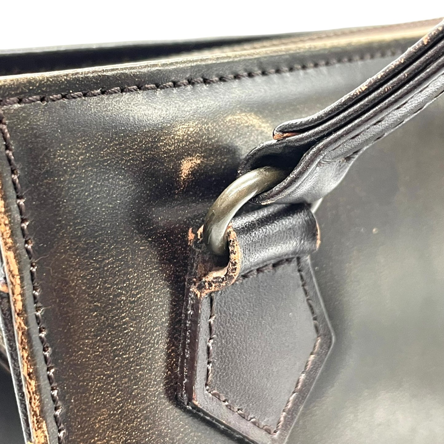 入手困難 Jean Paul GAULTIER ジャンポールゴルチエ ハンドバッグ レザー 本革 ブラウン 茶 ゴールド金具 ワンショルダー 肩掛け可 スクエア型 メンズ レディース K5