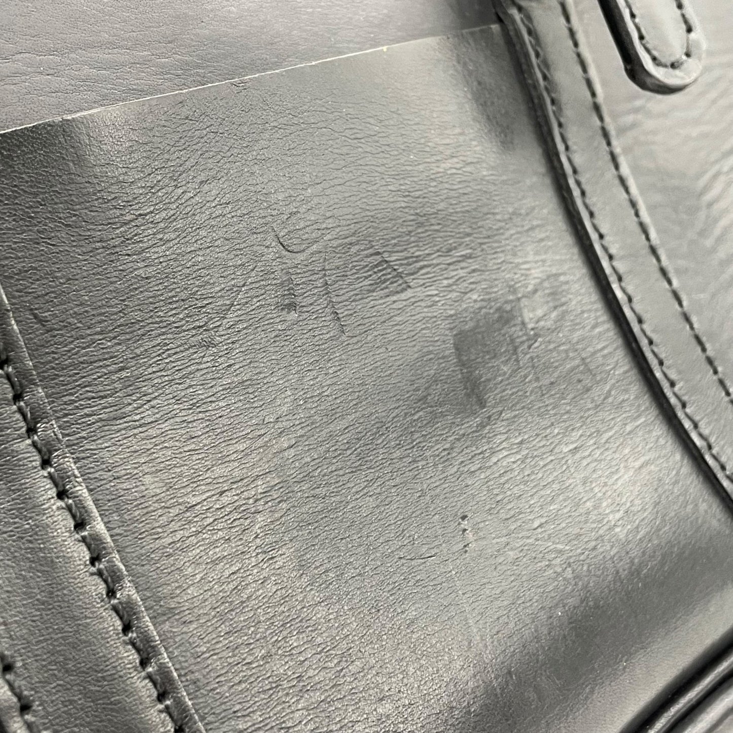 美品 Herz ヘルツ 二本手 ビジネスバッグ ブリーフケース 書類鞄 黒 ブラック レザー 日本製 ゴールド金具 A4対応 BW-57 メンズ レディース C