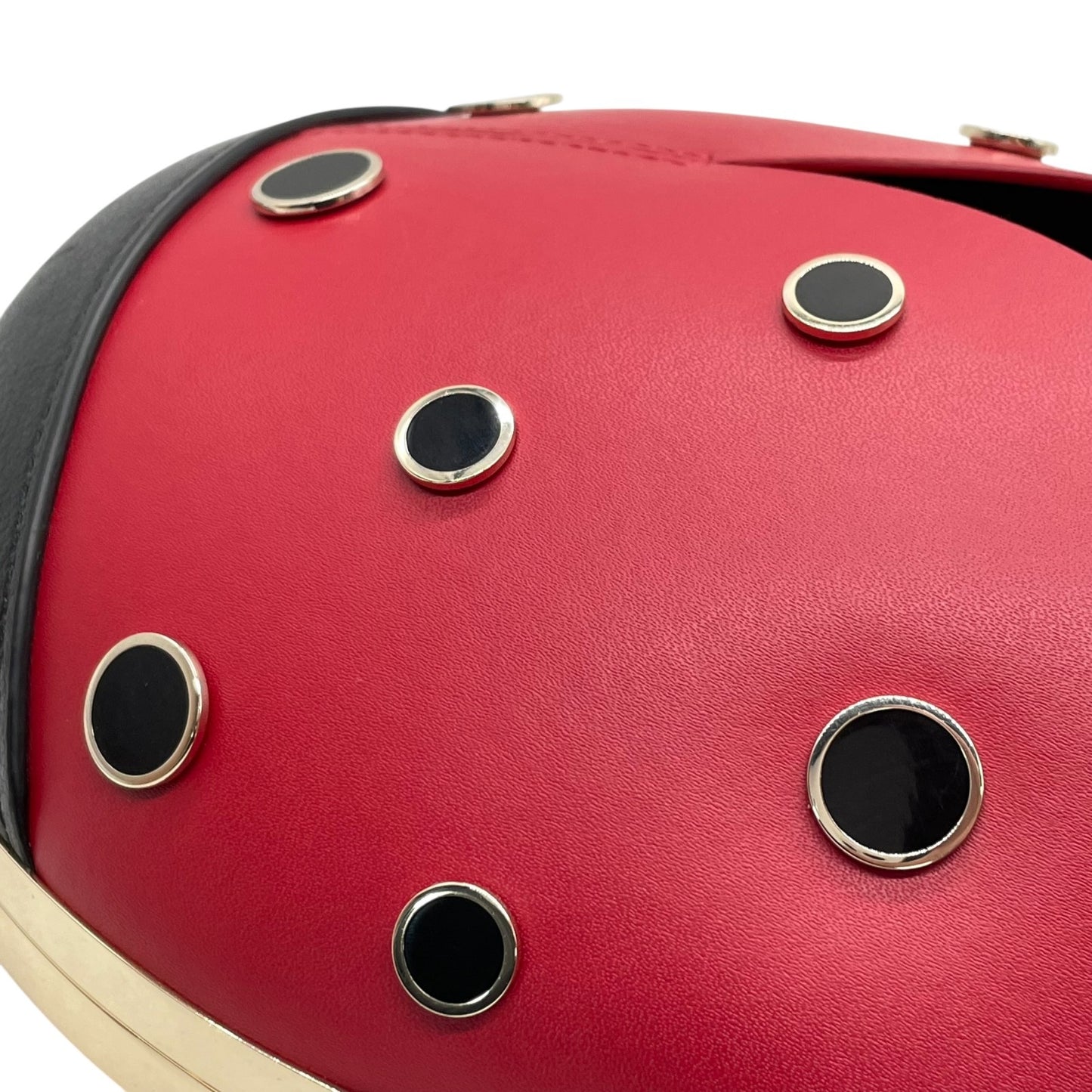 激レア 極美品 Kate Spade ケイトスペード Ladybug 3D てんとう虫 ショルダーバッグ クロスボディ 赤 レッド 黒 ブラック レザー ゴールド金具 チェーンショルダー レディース K8