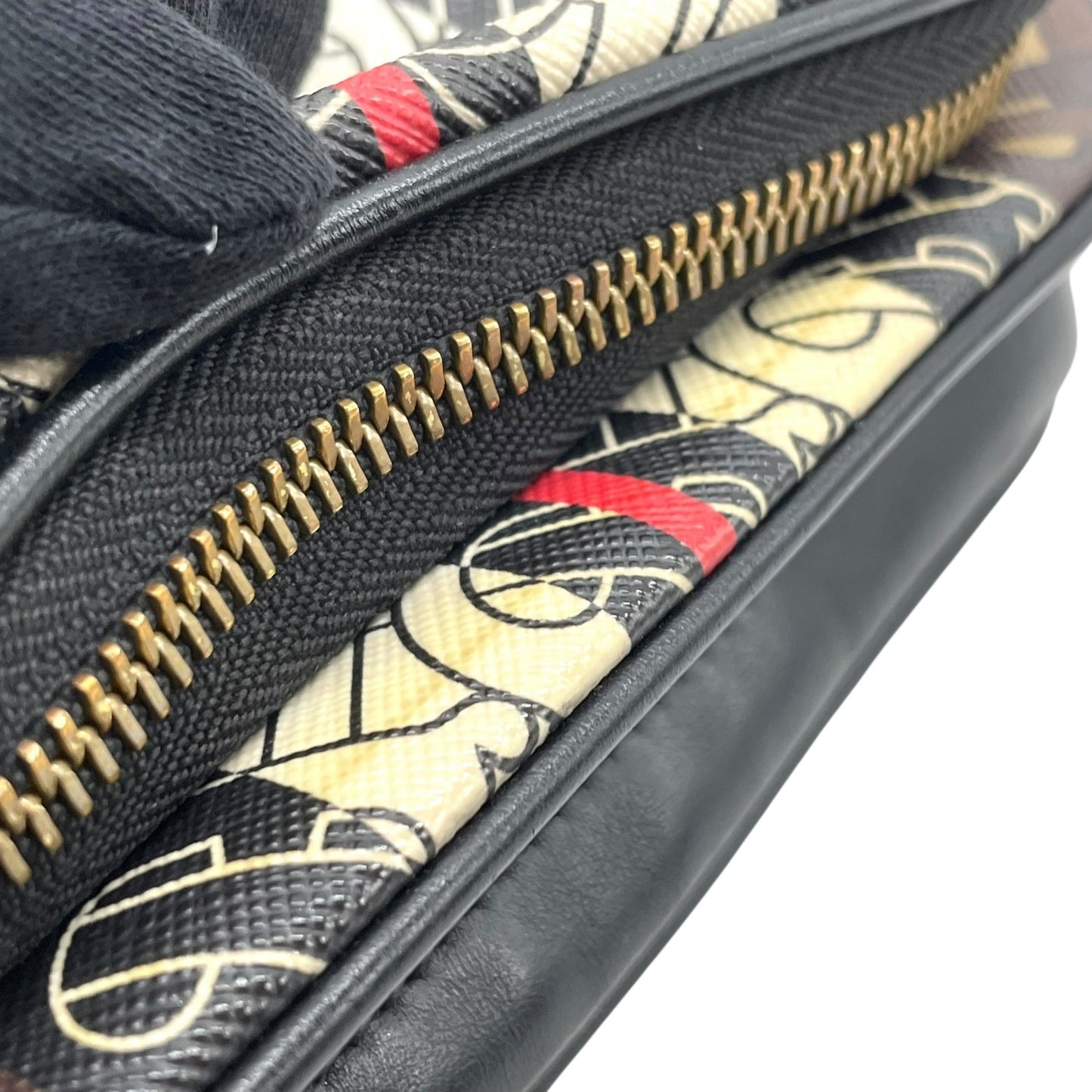 Authentic BURBERRY Monogram Stripe PVC Leather Shoulder Bag Brown Multi