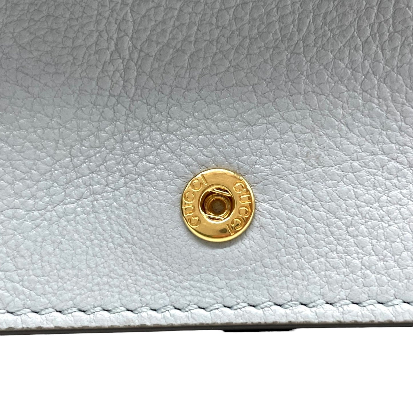 【新品同様】 GUCCI グッチ GGスプリーム アイスクリーム 二つ折り財布 コンパクトウォレット ベージュ×ライトブルー PVC レザー レディース 701489 M2