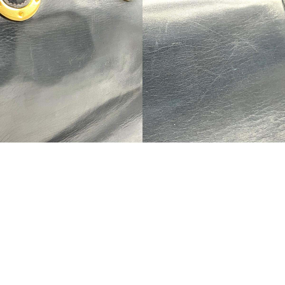 GUCCI グッチ ハンドバッグ トートバッグ ネイビー 紺色 レザー 本革 ゴールド金具 ヴィンテージ オールドグッチ 上品 高級感 通勤 通学 D1