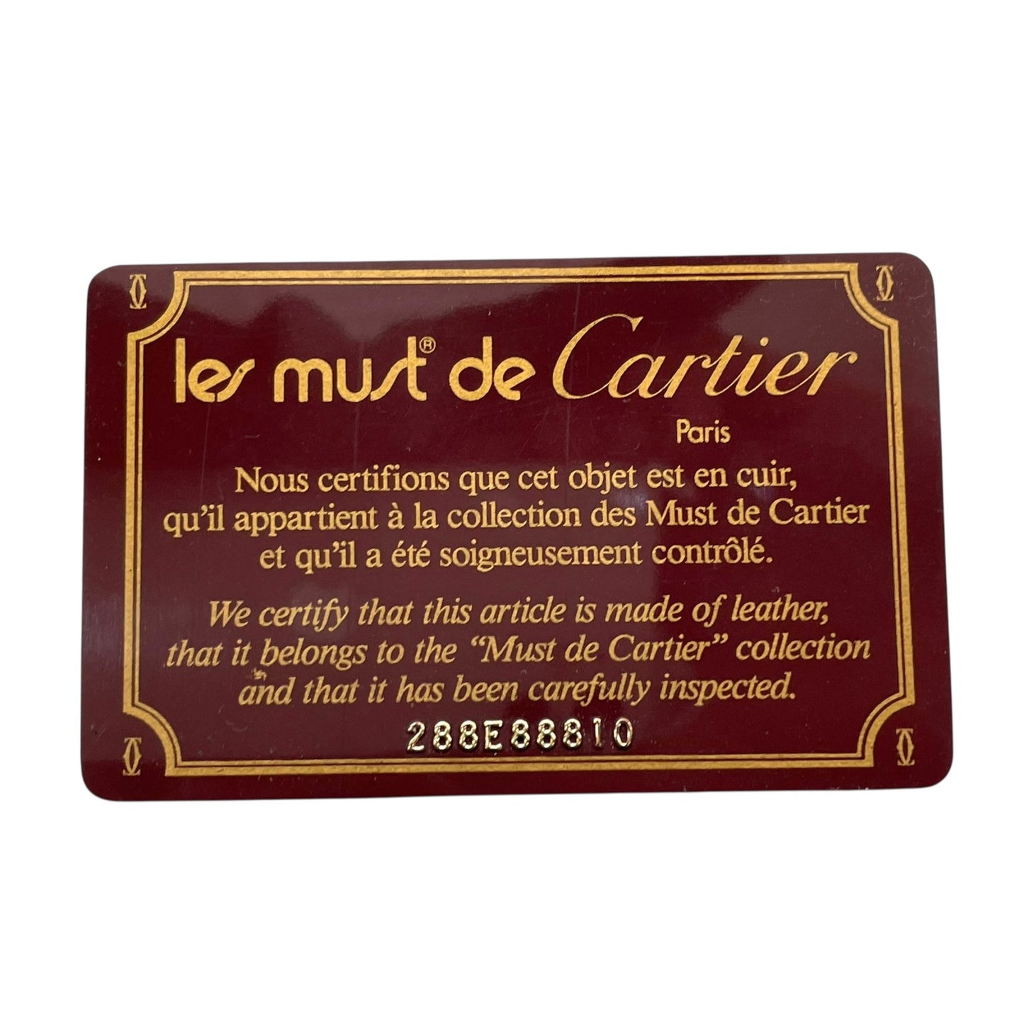 美品 Cartier カルティエ クラッチバッグ マストライン ボルドー レザー ゴールド金具 ギャランティカード付き セカンドバッグ ヴィンテージ メンズ レディース U7
