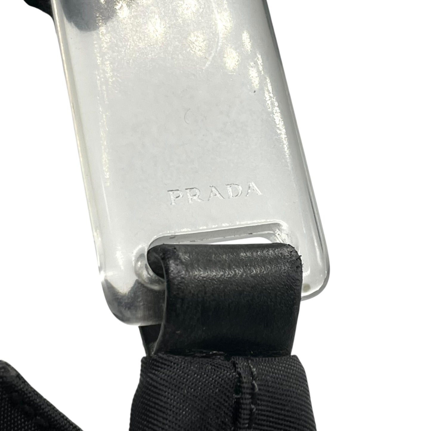 美品 PRADA プラダ ワンショルダー ショルダーバッグ ハンドバッグ 三角プレートロゴ トライアングルロゴ 黒 ブラック ナイロン シルバー金具 レディース B2