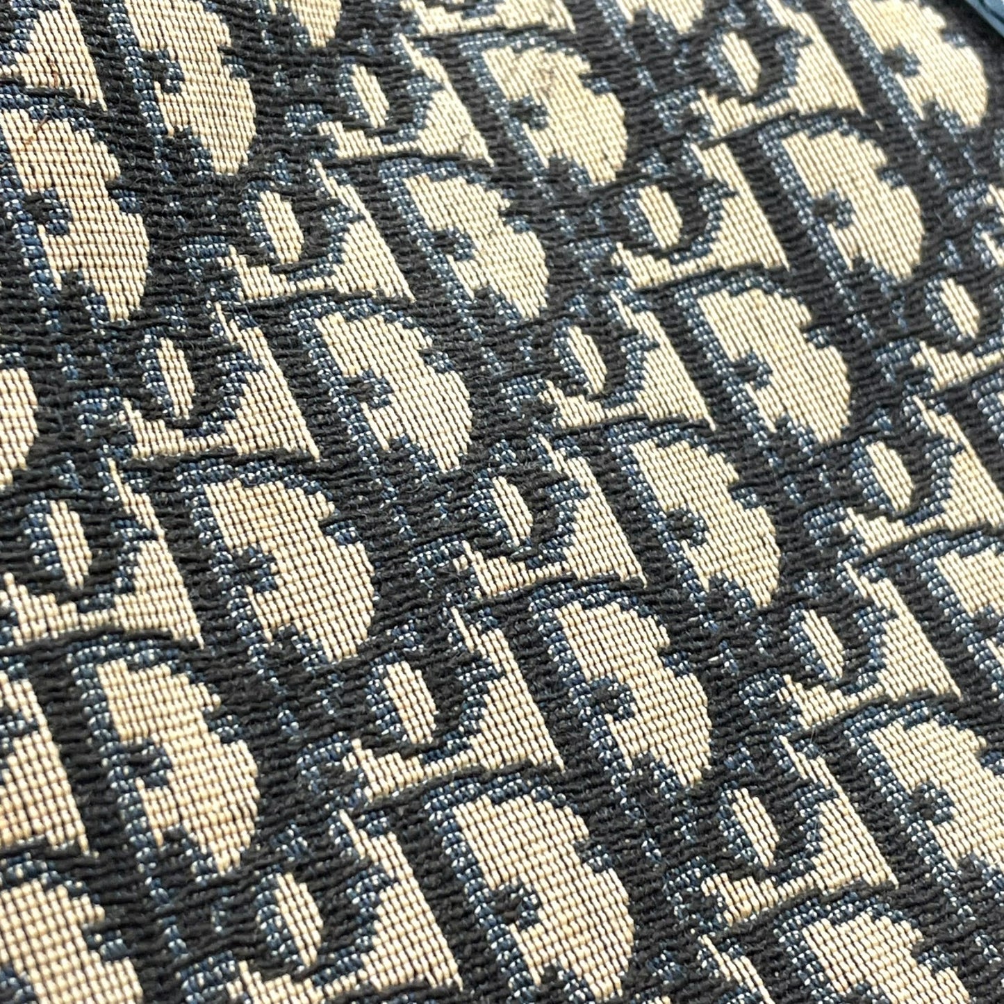 Christian Dior クリスチャンディオール トロッター ボストンバッグ 紺 ネイビー ベージュ キャンバス レザー シルバー金具 メンズ レディース ヴィンテージ Z4