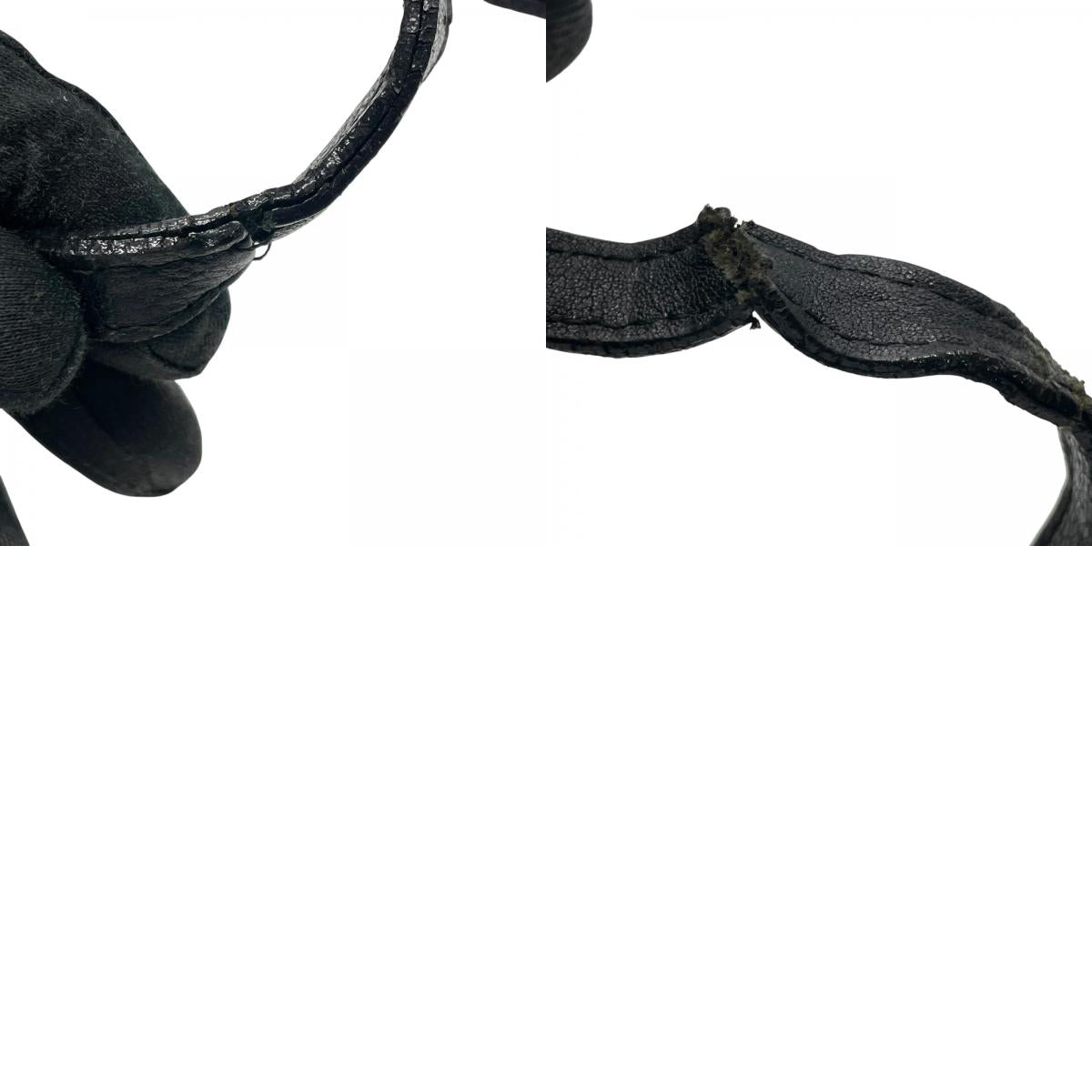 BURBERRY BLUE LABEL バーバリーブルーレーベル ショルダーバッグ キャンバス/レザー ブラック【中古】 レディース