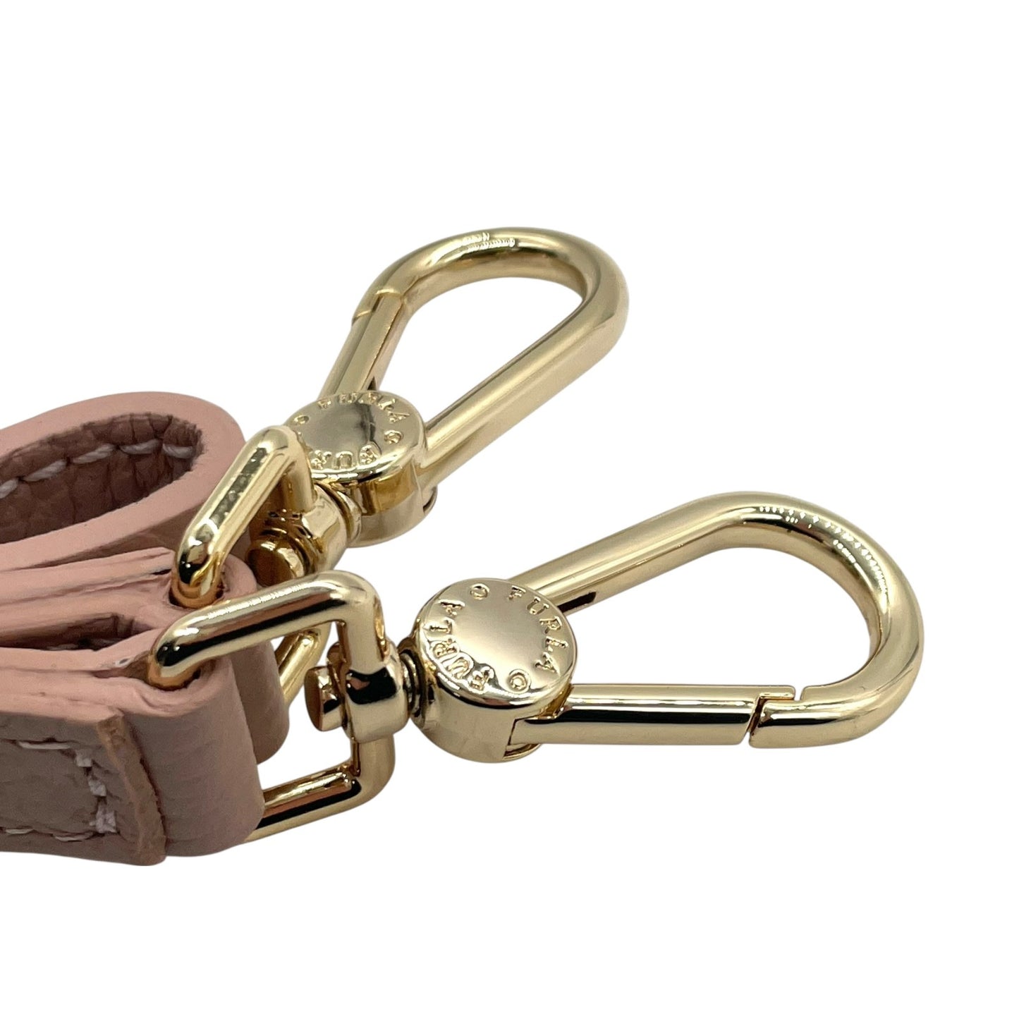 美品 フルラ FURLA メトロポリス トップハンドルバッグ ピンクベージュ レザー 金金具 ゴールド 2WAY ショルダー付き S56